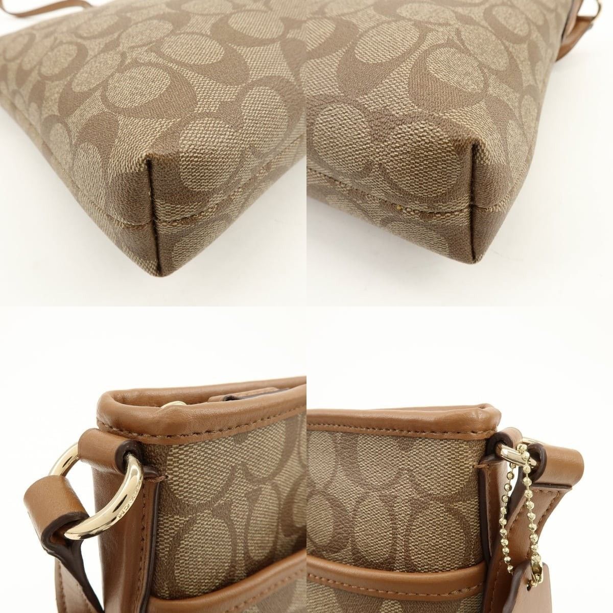 Coach Coach Signature PVC Coated Canvas Crossbody Bag Brown Size ONE SIZE - 5 Thumbnail