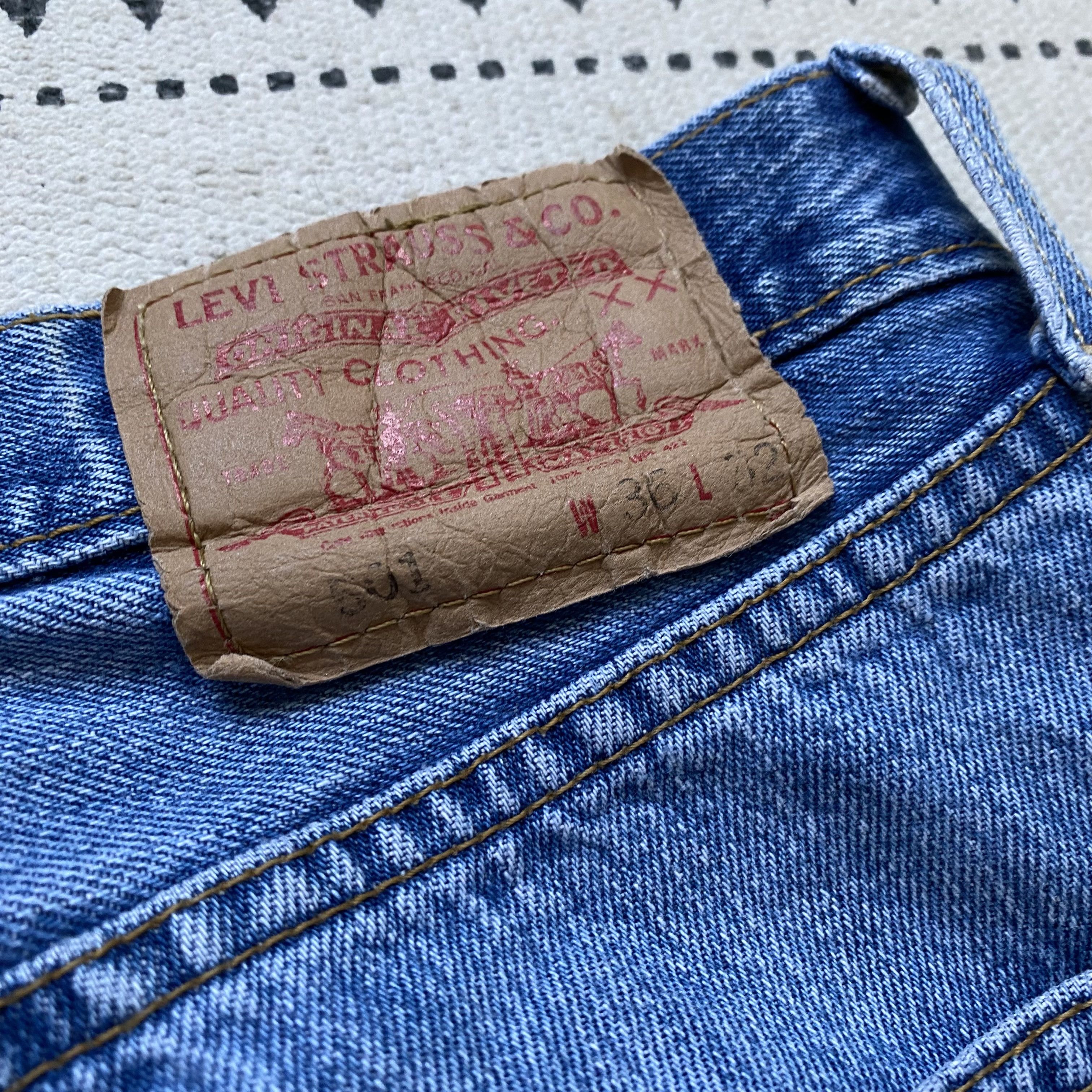 Levi's Vintage Clothing 👖Vintage 90's Levis jeans 501 Distressed Denim pants Y2K Size US 34 / EU 50 - 14 Thumbnail