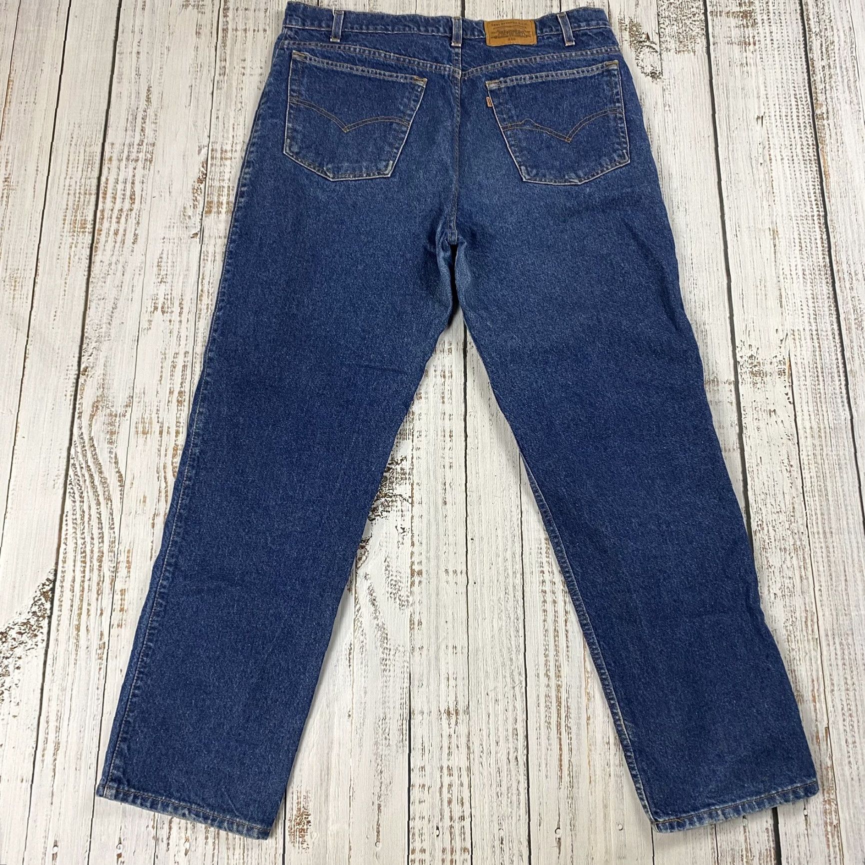 Vintage VINTAGE Levi Signature 545 Jeans Denim Blue Dark Wash 1995 Brown Tab Adult 40x32 Mens Blue jeans 90s Brown Tab Size US 40 / EU 56 - 7 Thumbnail