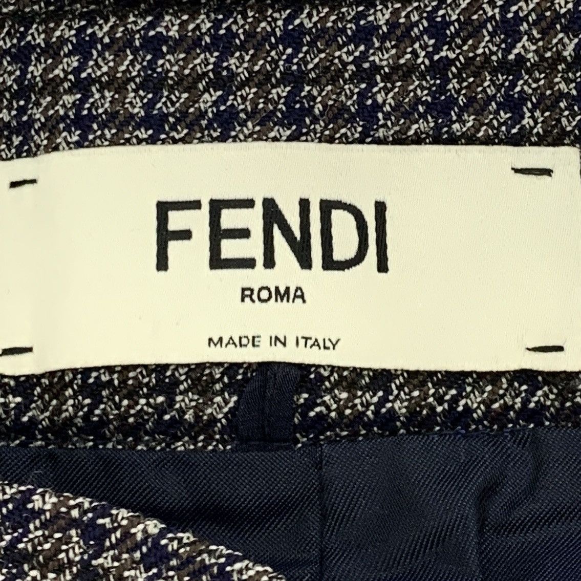 Fendi Fendi Dark Grey Houndstooth Wool Skirt K26WX Size 26" / US 2 / IT 38 - 7 Thumbnail