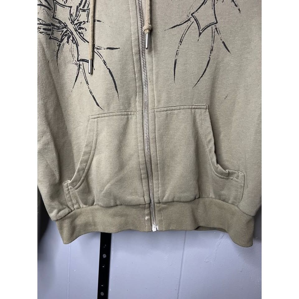 Other Y2K Goth Grunge Cross Green Zip up Boxy hoodie sweatshirt wo Size M / US 6-8 / IT 42-44 - 3 Thumbnail