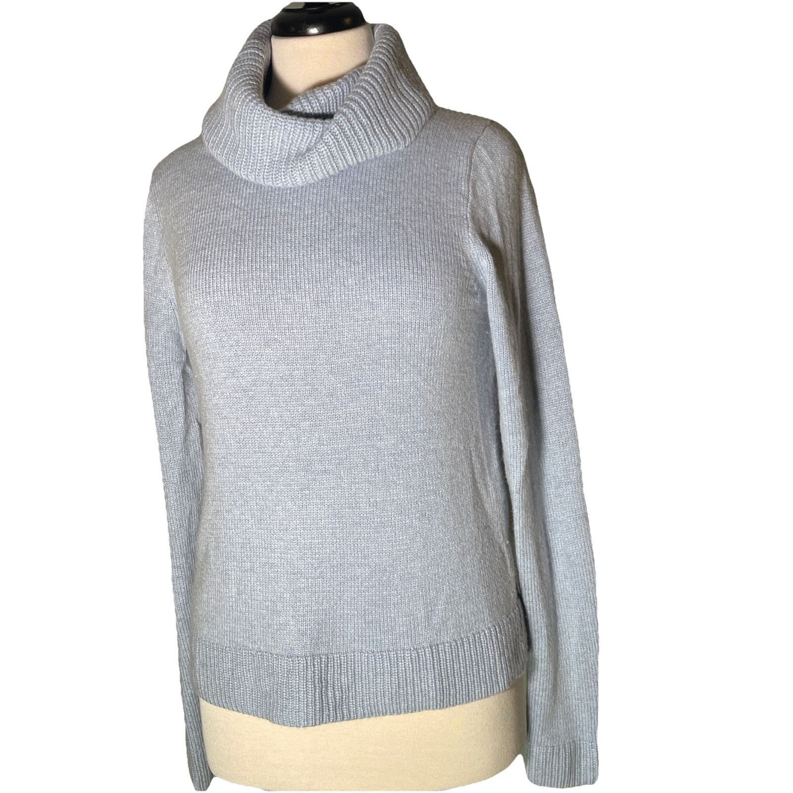 J.Crew J Crew Light Blue Cowl neck Wool Blend Sweater Size Small Size S / US 4 / IT 40 - 1 Thumbnail