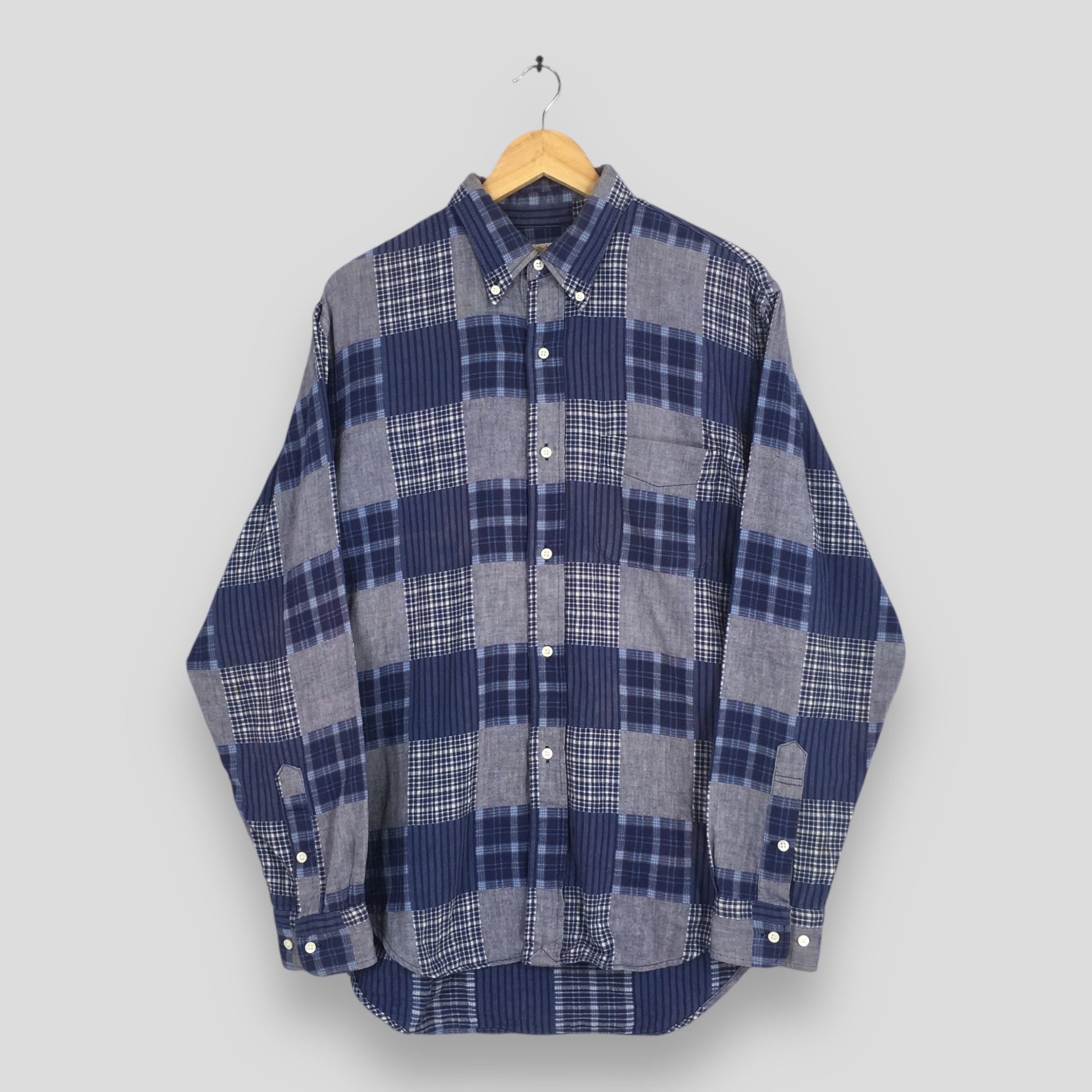 Sugar Cane Vintage Sugar Cane Japan Patchwork Checkered Flannel Size US L / EU 52-54 / 3 - 1 Thumbnail