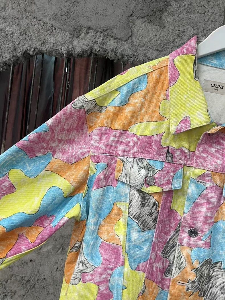 Celine Celine HandPainted Denim Jacket Size US M / EU 48-50 / 2 - 5 Thumbnail