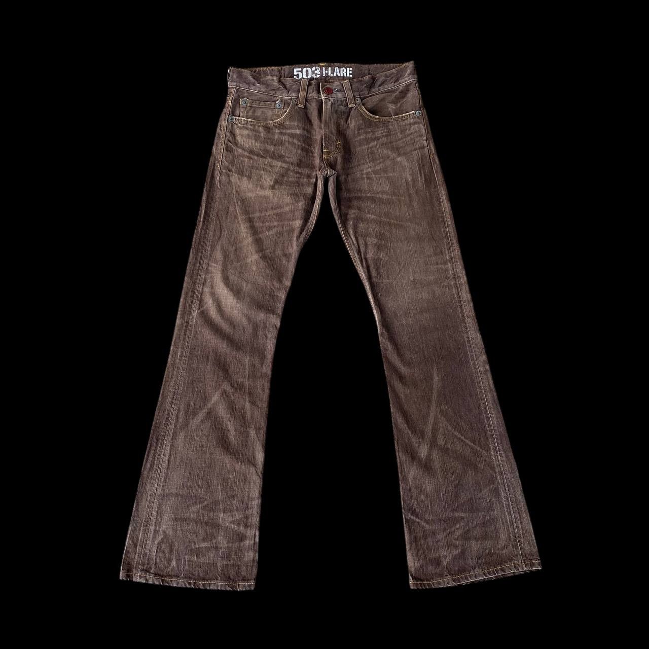 Edwin FLARE EWDIN 503 HERINGBONE GHOSTCLAW DARK BROWN Size US 30 / EU 46 - 2 Thumbnail