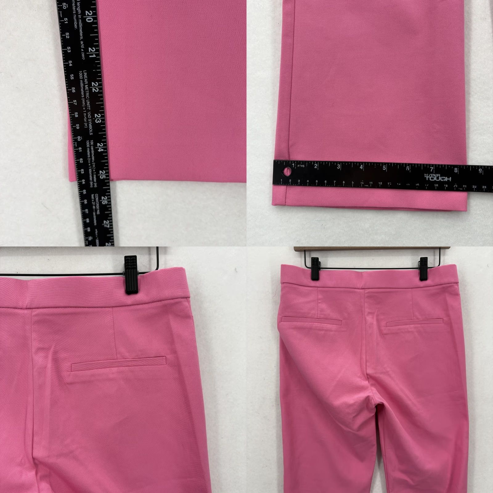 Zara Zara Pants Womens Large Pink Stretch Cotton Blend Dress Ankle Trousers Work NWT Size 36" / US 14 / IT 50 - 9 Thumbnail
