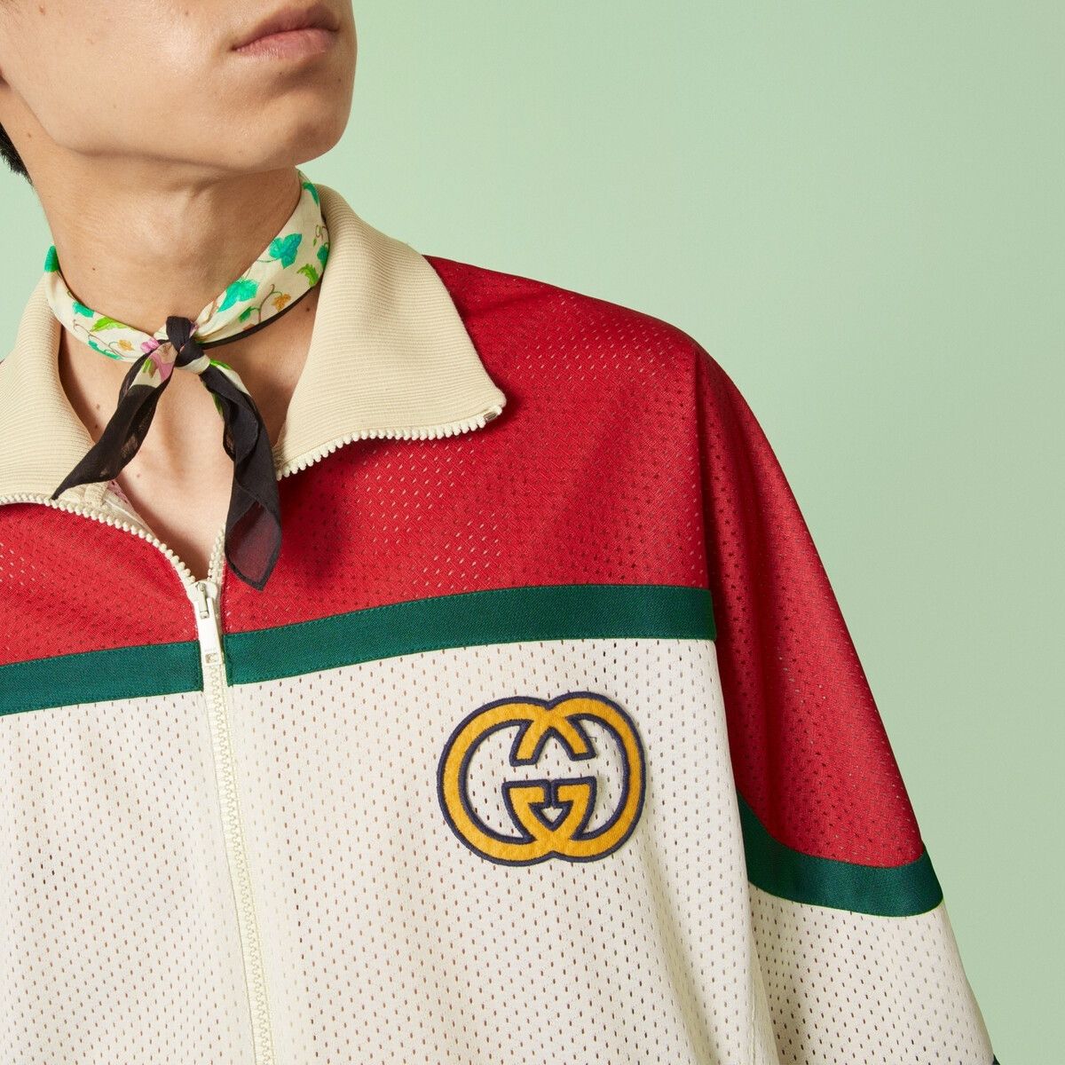 Gucci o1s1wg110225 Mesh Fabric Zip Jacket in Multicolor Size US S / EU 44-46 / 1 - 2 Thumbnail