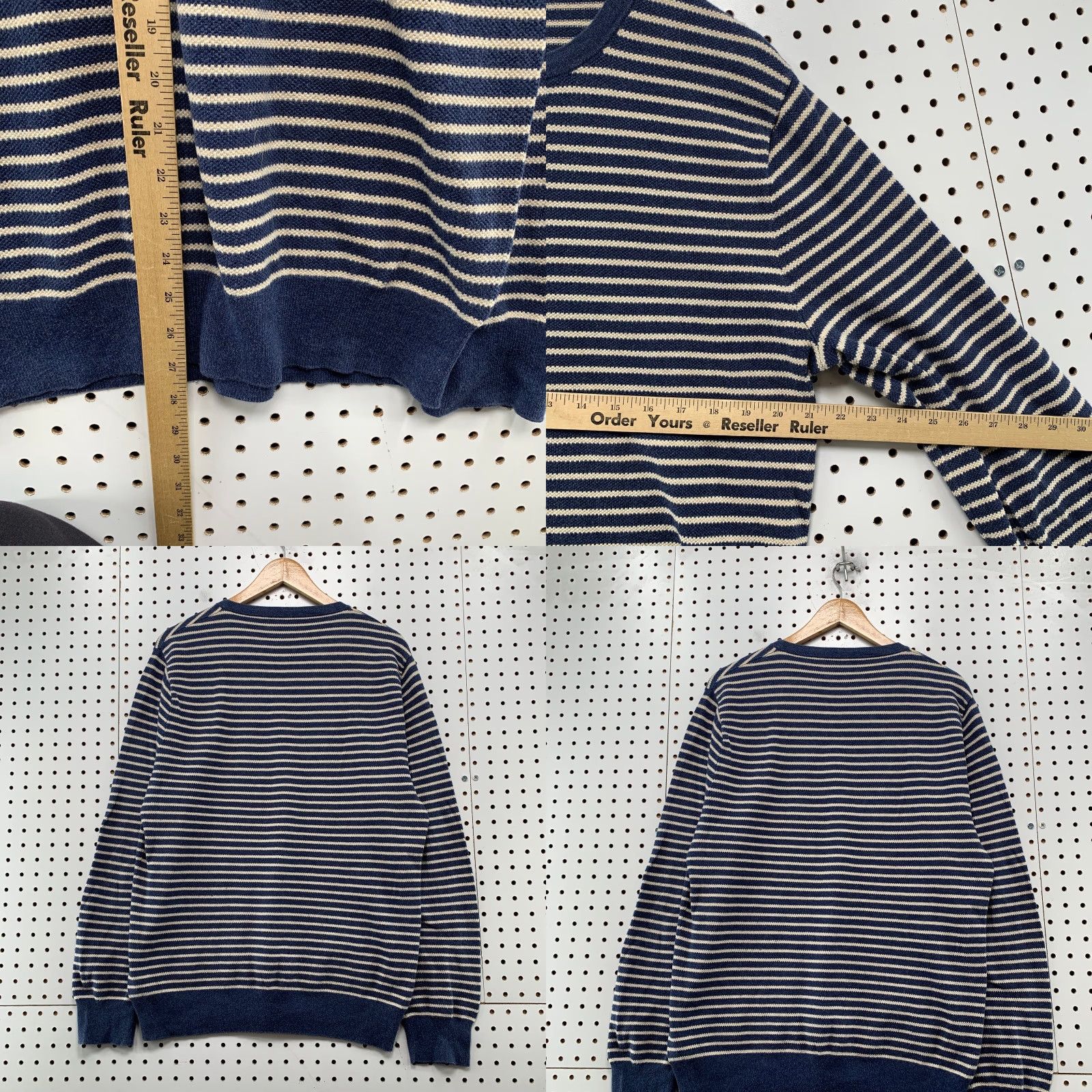 J.Crew J.CREW Striped Sweater Mens Large Blue Beige Striped Textured Preppy Casual Size US L / EU 52-54 / 3 - 8 Thumbnail