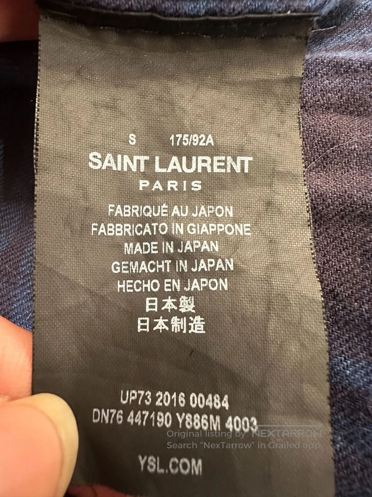 Saint Laurent Paris Saint Laurent Blue Plaid Shirt. Size US S / EU 44-46 / 1 - 5 Thumbnail