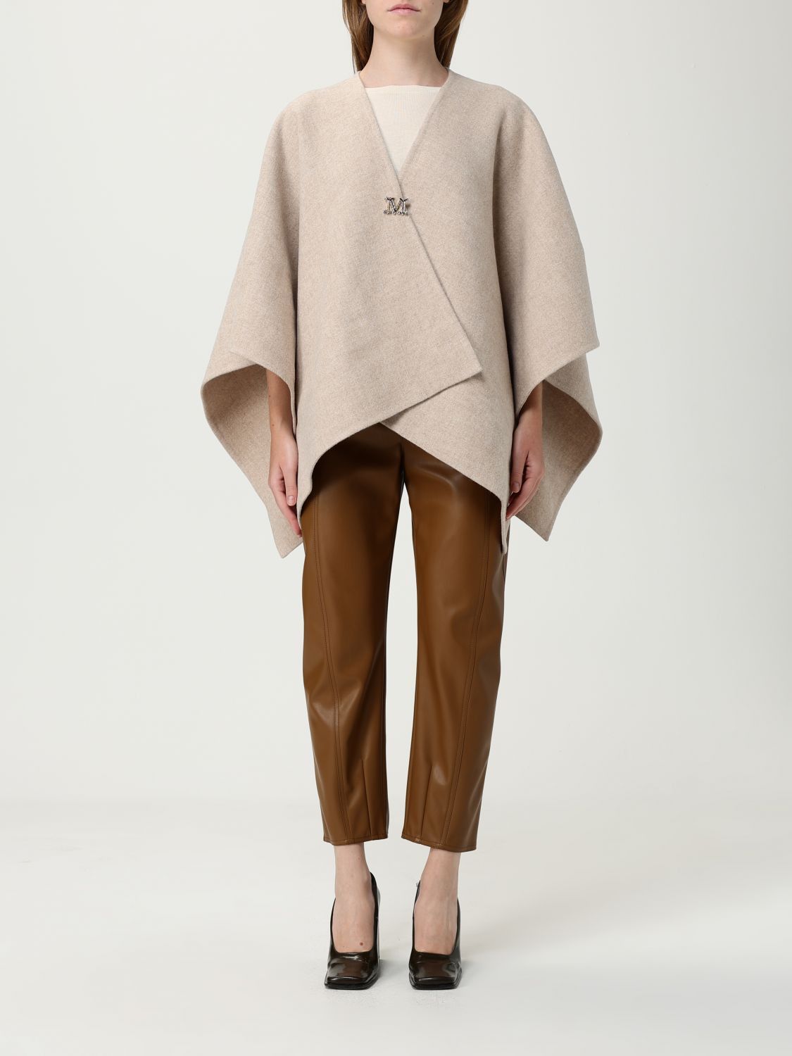 Max Mara Max Mara Scarf Woman Beige Size ONE SIZE - 1 Thumbnail