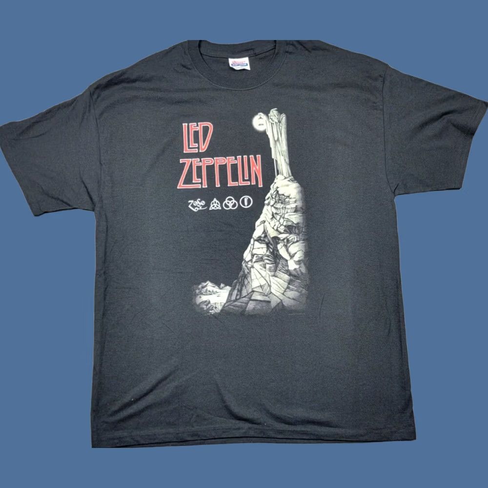 Hanes Led Zeppelin Shirt Adult XL Black Stairway To Heaven Zoso Hanes Heavyweight Band, Music, Rock Shirt Mens XL Black Hanes Shirt Size US XL / EU 56 / 4 - 1 Thumbnail