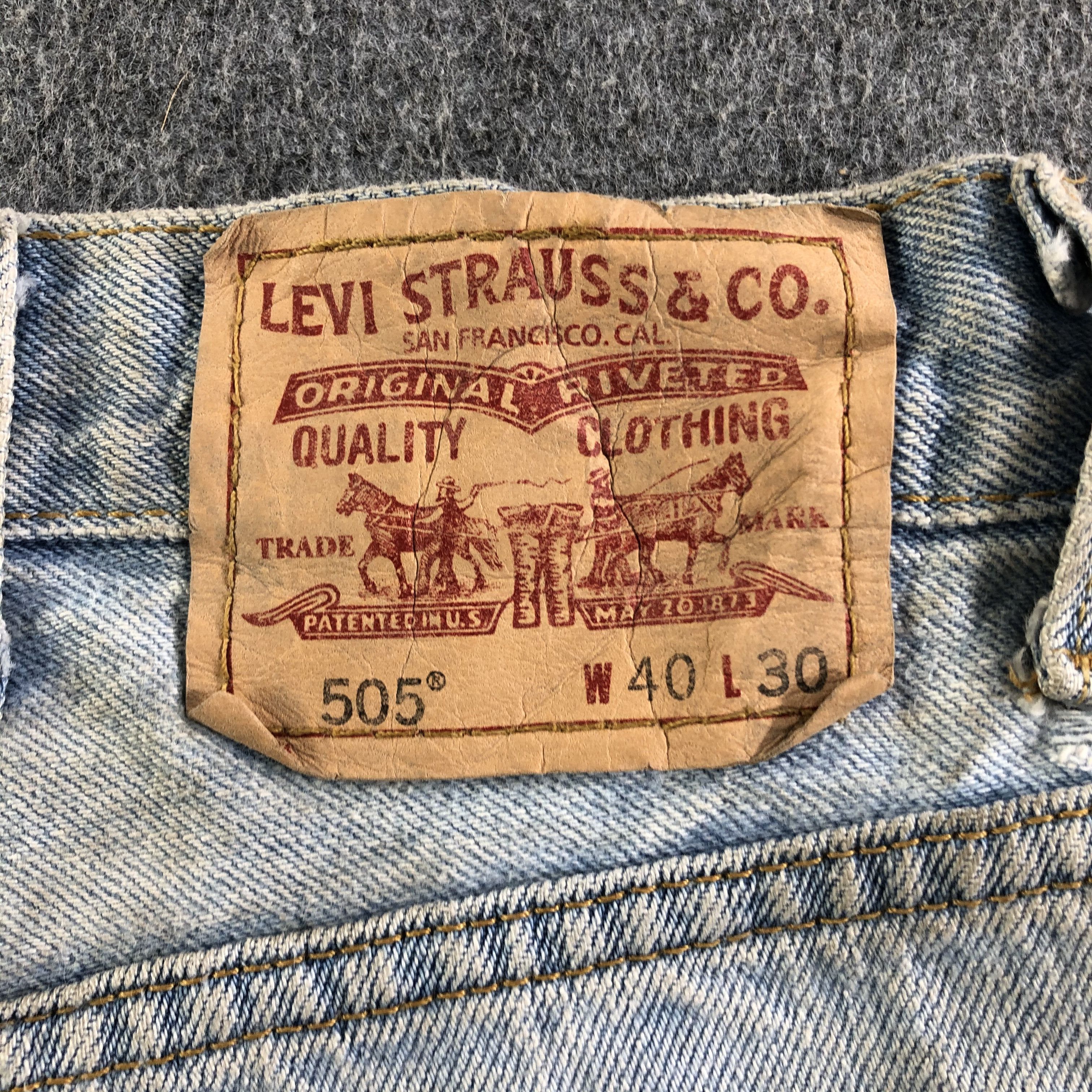 Levi's Vintage Light Wash Levis 505 Jeans-J4135 Size US 40 / EU 56 - 5 Thumbnail