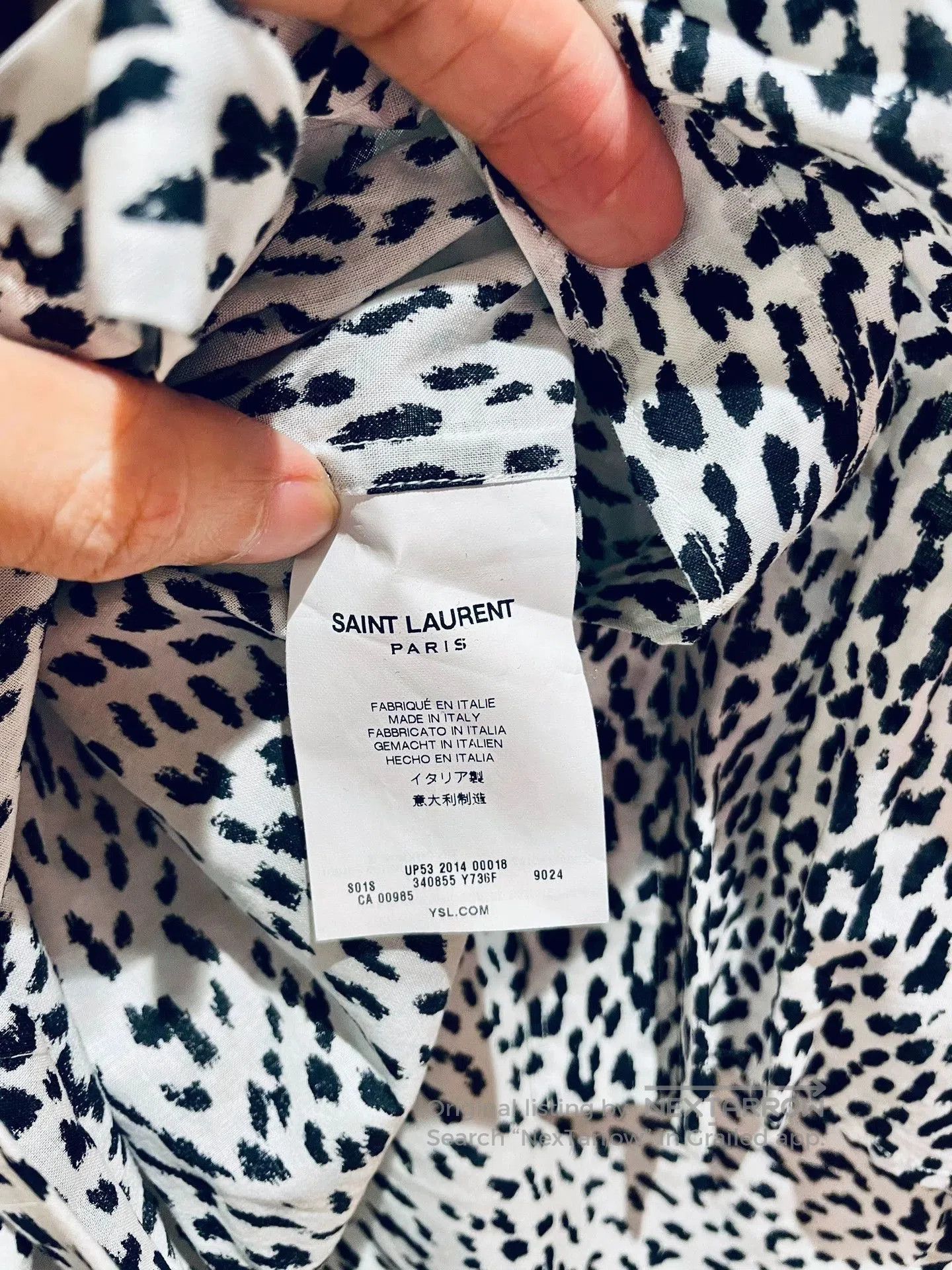 Saint Laurent Paris Multi Animal Print Long Sleeve Button-Up Shirt. Size US S / EU 44-46 / 1 - 3 Thumbnail