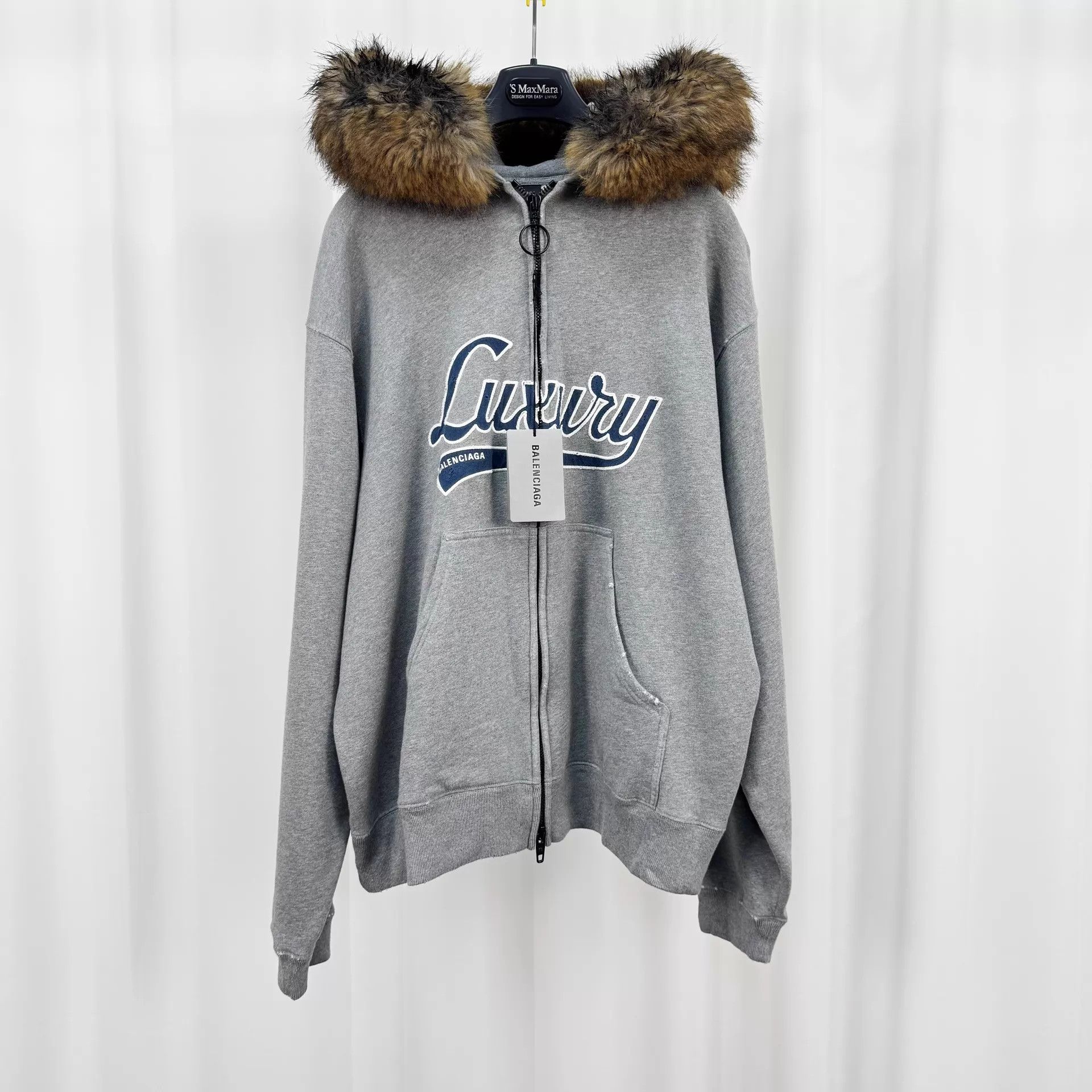 Balenciaga Balenciaga 25秀款 Letter Patch Fur Collar XS New Size US XS / EU 42 / 0 - 1 Thumbnail