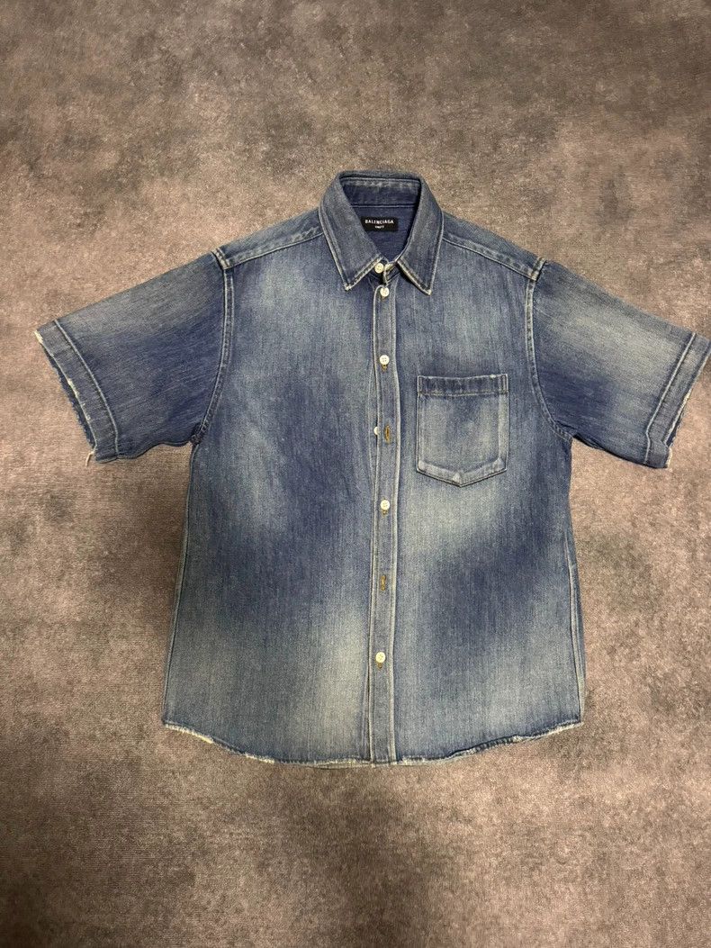 Balenciaga Balenciaga Pocket logo embroidered dark blue cotton denim Size US XS / EU 42 / 0 - 1 Thumbnail
