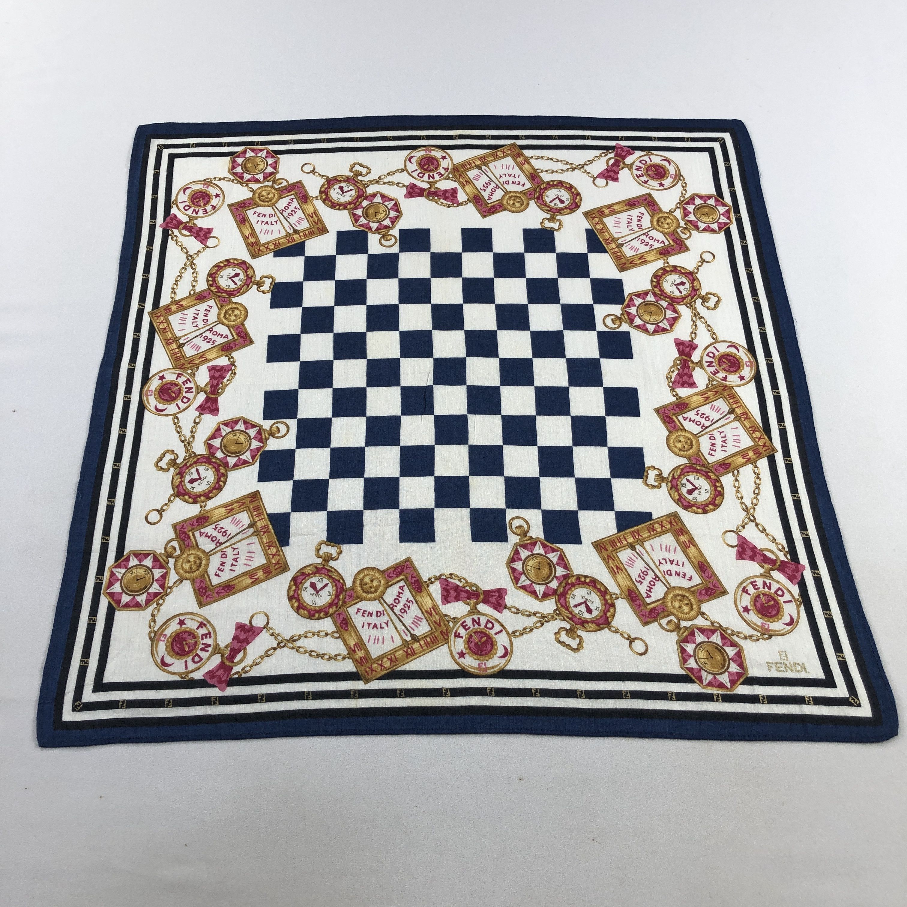 Vintage FEndI Monogram FF Handkerchief Neckerchief Bandana H2535 Size ONE SIZE - 1 Thumbnail