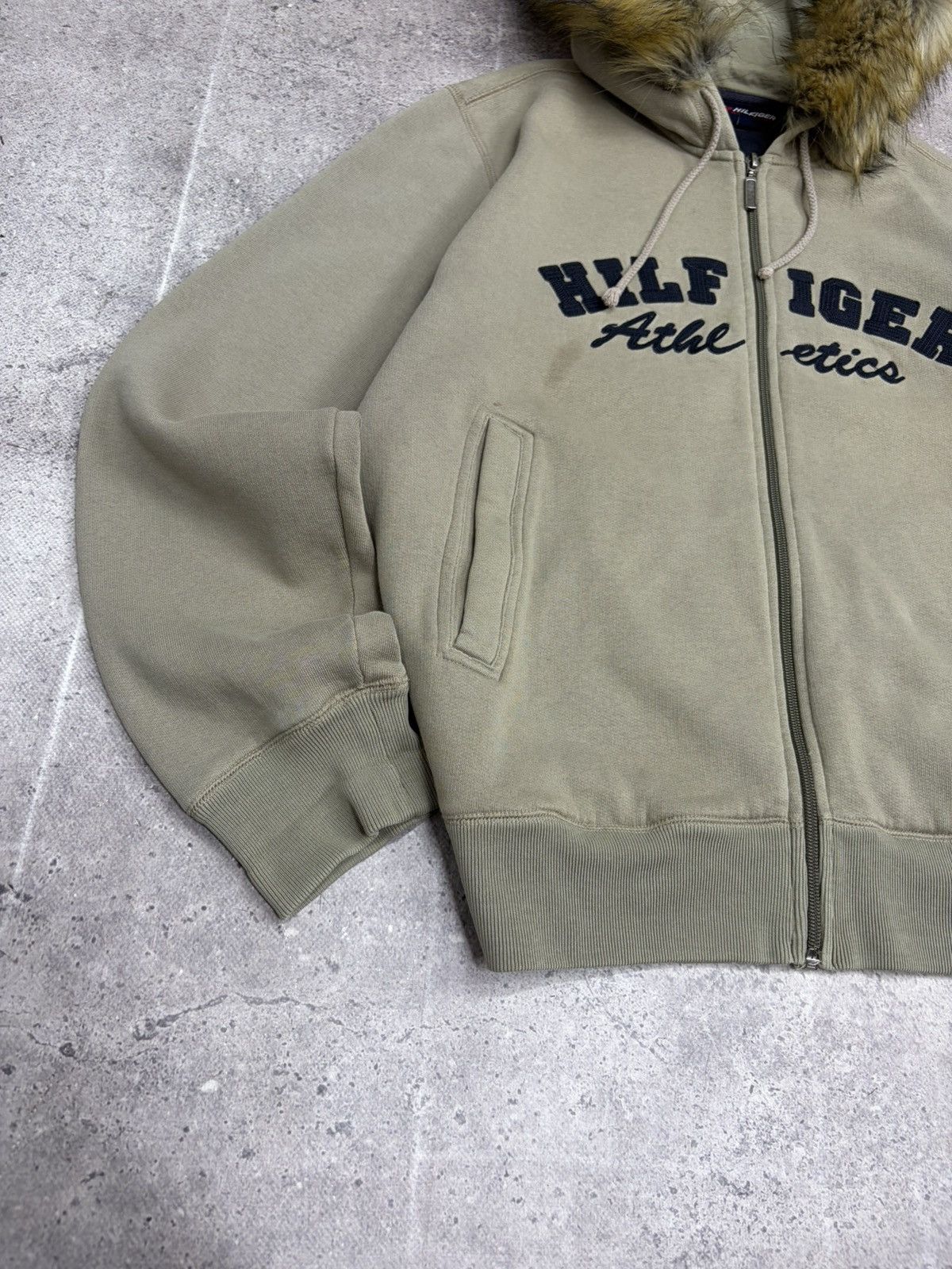 If Six Was Nine Tommy Hilfiger Fur Hood Zip Hoodie Y2K Archive Streetwear Size US M / EU 48-50 / 2 - 9 Thumbnail