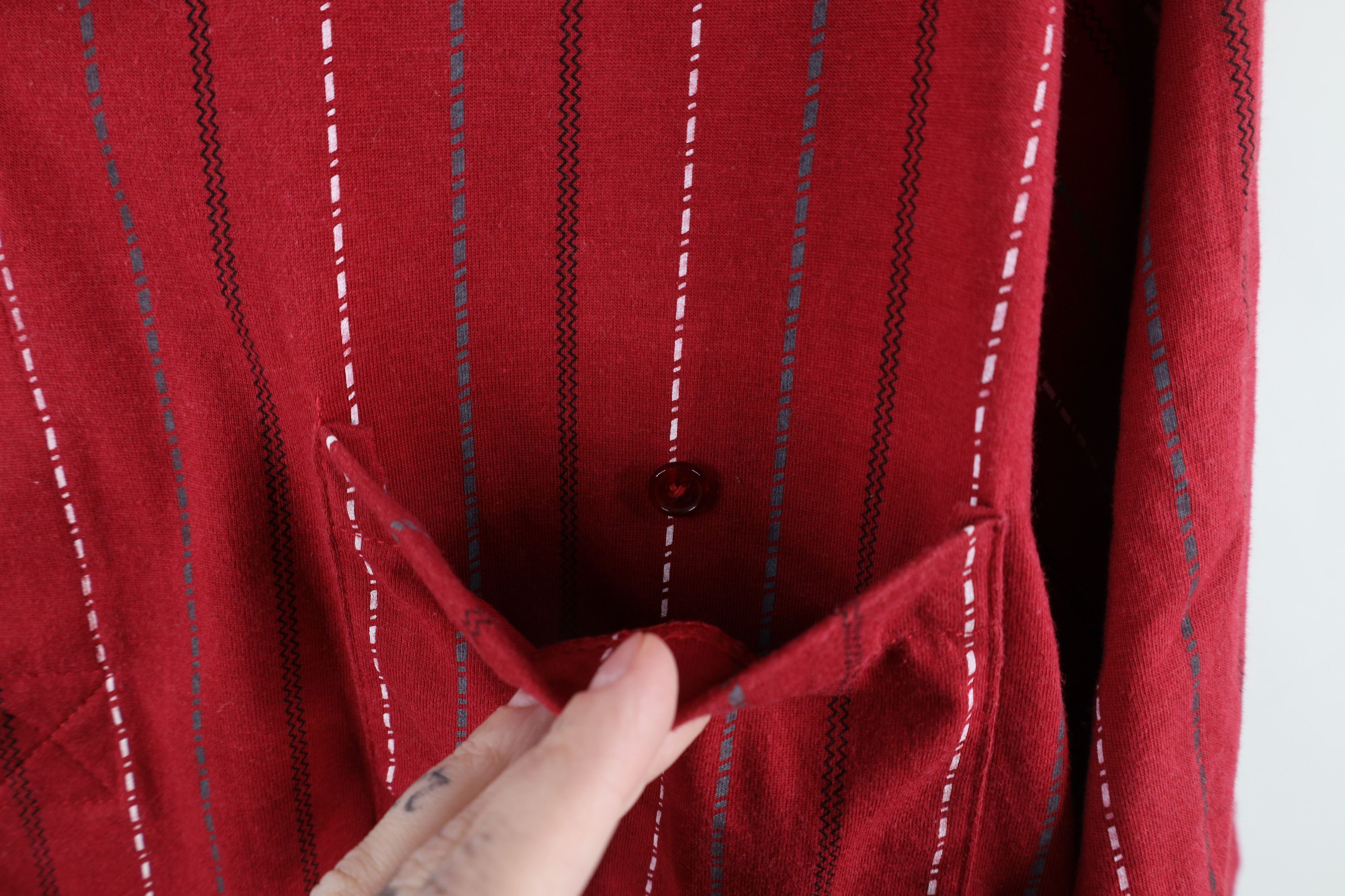 Vintage Vintage 90s Streetwear Collared Pullover Polo Shirt Red Size US XXL / EU 58 / 5 - 4 Thumbnail