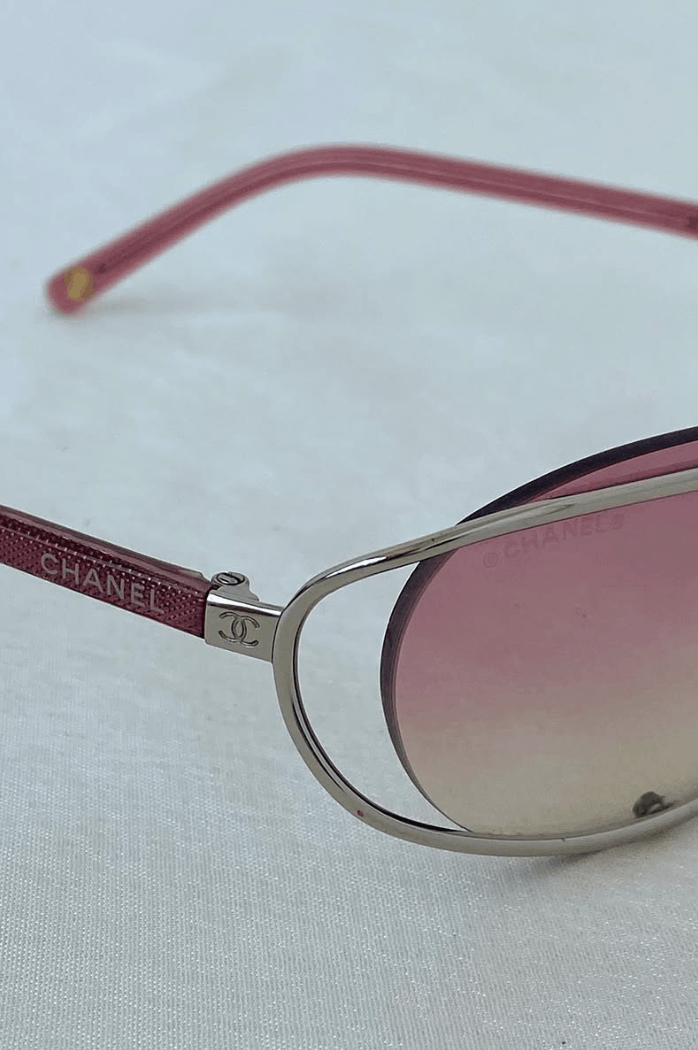 Chanel CHANEL Sunglasses 4020 Rimless Rhinestone 4017 Shields Size ONE SIZE - 6 Thumbnail