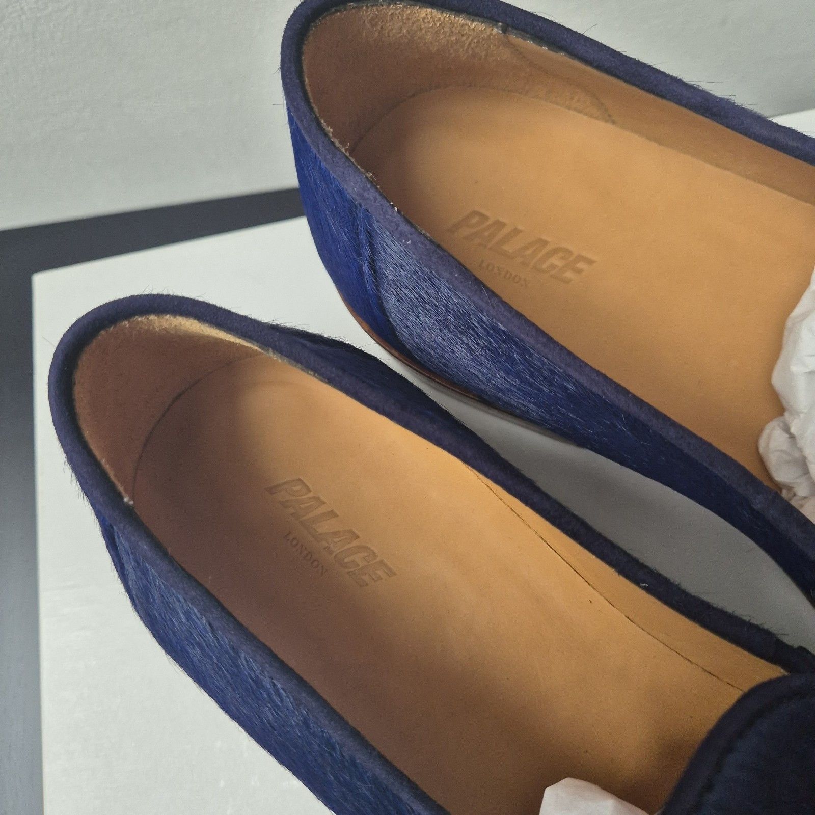 Palace Palace Pony Hair Loafer Navy UK10 Brand New In Box Size US 10.5 / EU 43-44 - 3 Thumbnail
