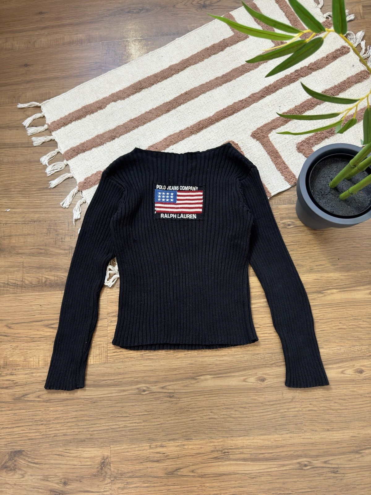 Ralph Lauren Sport 1990s RALPH LAUREN RIBBED SWEATER Size M / US 6-8 / IT 42-44 - 1 Thumbnail