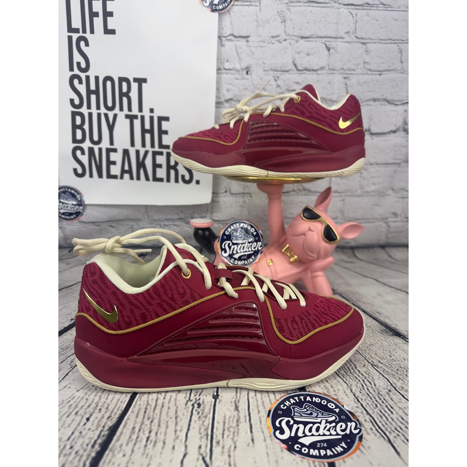 image of Nike Kd 16 Ny Vs New York Mens 7 | Womens 8.5 Maroon Red New Shoes