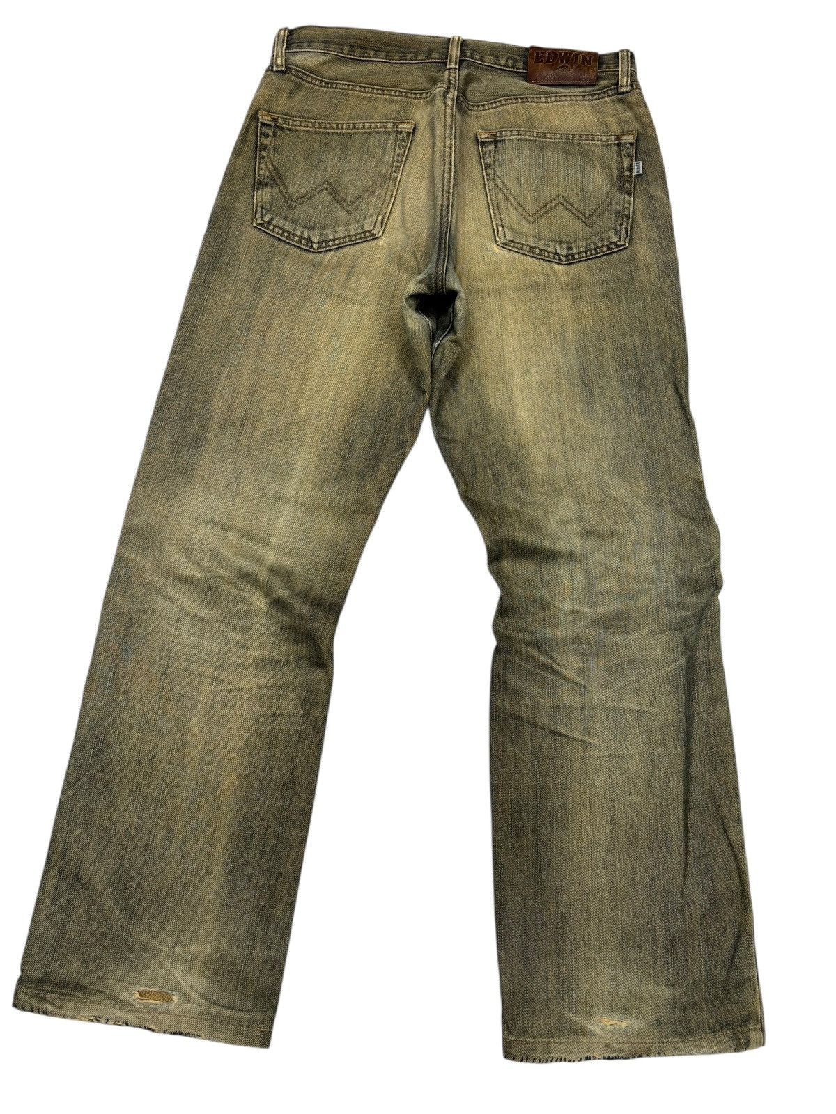 Kapital Edwin Earthy Muddy Wash Destroyed Patchwork Jeans Size US 30 / EU 46 - 7 Thumbnail