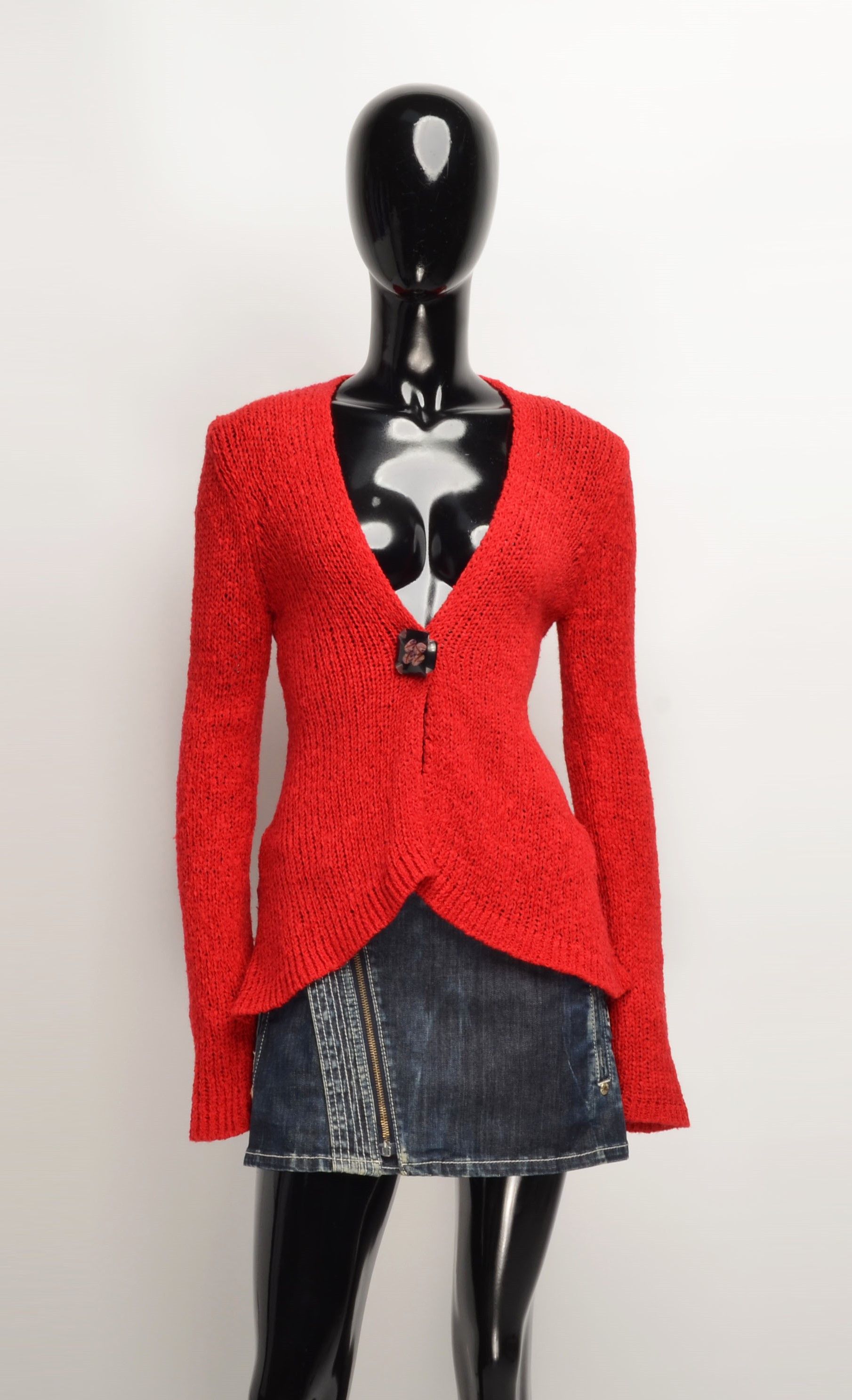 Vintage Vintage Per Una Y2K Boho One Button Wool Blend Cardigan Size S / US 4 / IT 40 - 1 Thumbnail