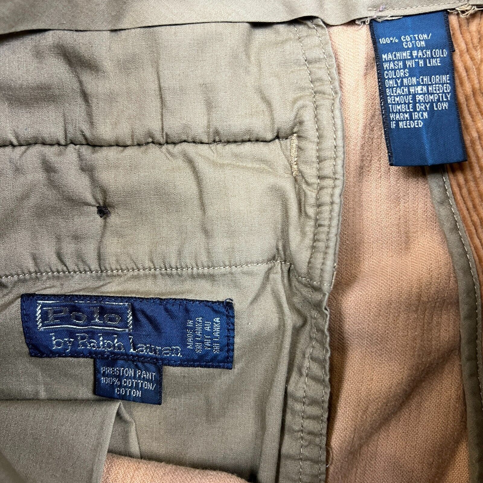 Polo Ralph Lauren × Ralph Lauren × Vintage Vintage 90s Polo Ralph Lauren Pants 34x27 Corduroy Trousers Size US 34 / EU 50 - 5 Thumbnail