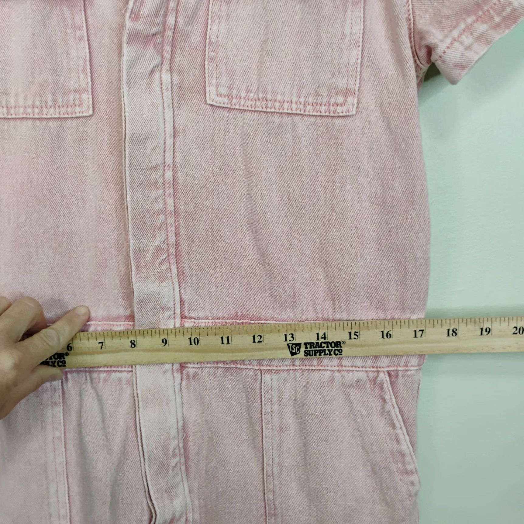 Vintage Signature 8 Coverall Jumpsuit Pink Denim Long Sleeve Button Up Large Women L One-Piece Jumpsuit Pockets Casual Spring Summer Fall Winter Vintage No Size L / US 10 / IT 46 - 5 Thumbnail