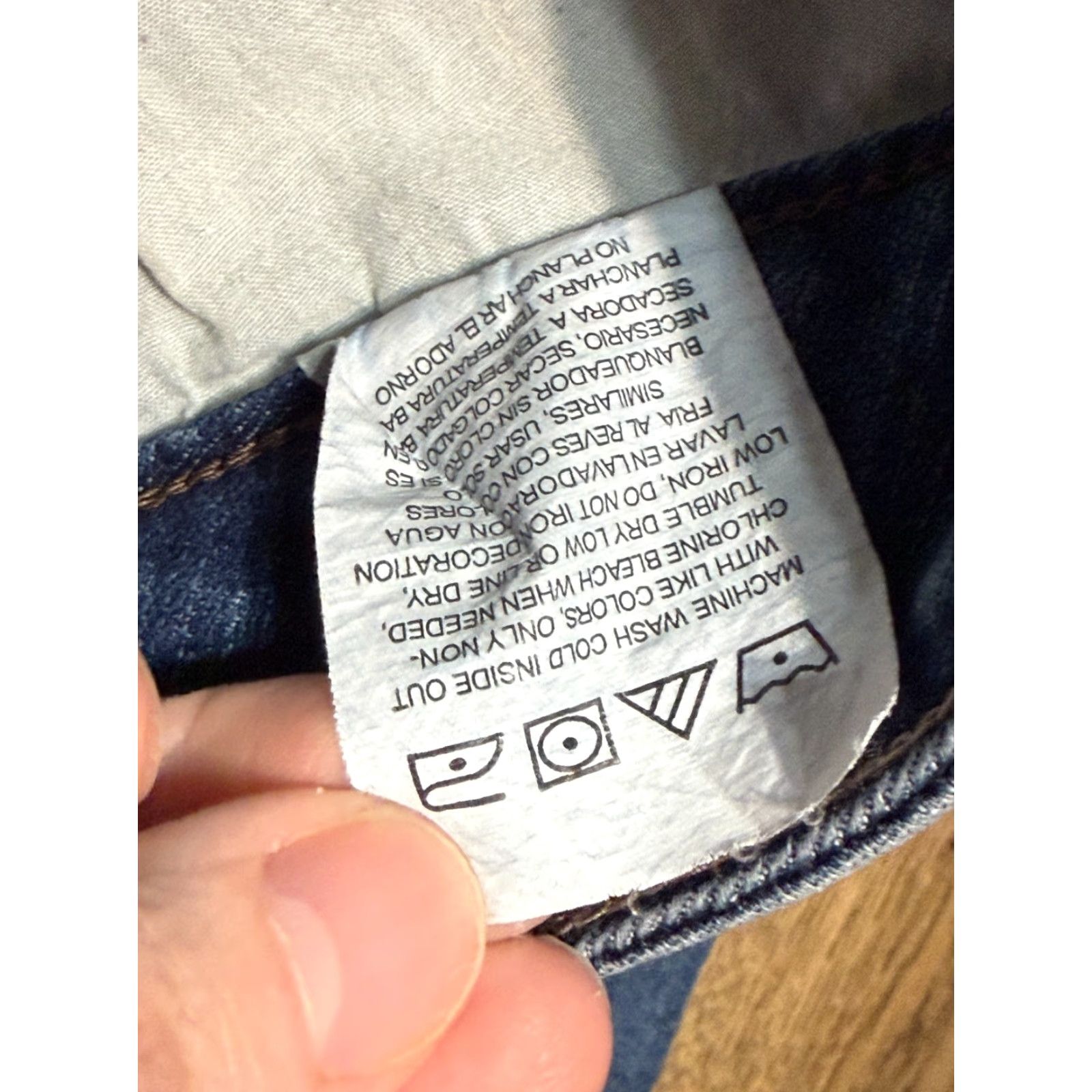Lee Riders by Lee Jeans Women's 16 Petite Blue Denim Straight Leg Pockets 5-Pocket Design Jeans Size 38" / US 16 / IT 52 - 7 Thumbnail