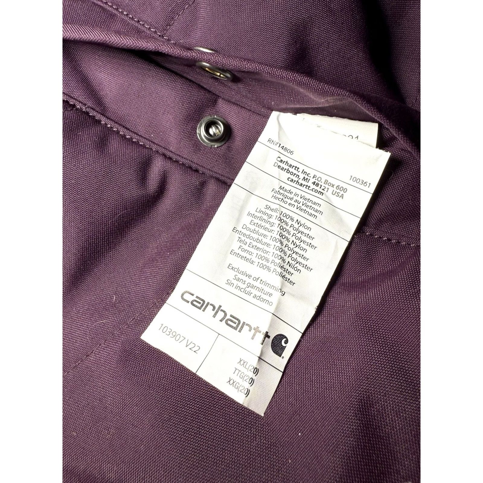 Carhartt Carhartt Vest Womens 2XL Purple Reversible Relaxed Sherpa Rain Defender Size XXL / US 16-18 / IT 52-54 - 3 Thumbnail