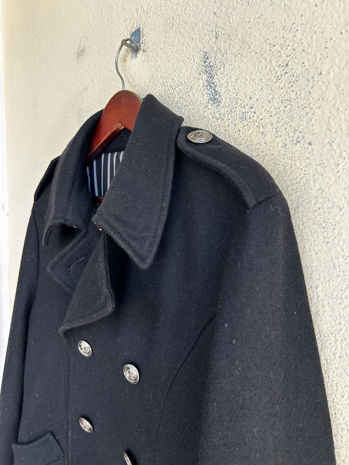 Japanese Brand PPFM TIME FOR PUNK DOUBLE BREASTED WOOL JACKET Size L / US 10 / IT 46 - 3 Thumbnail