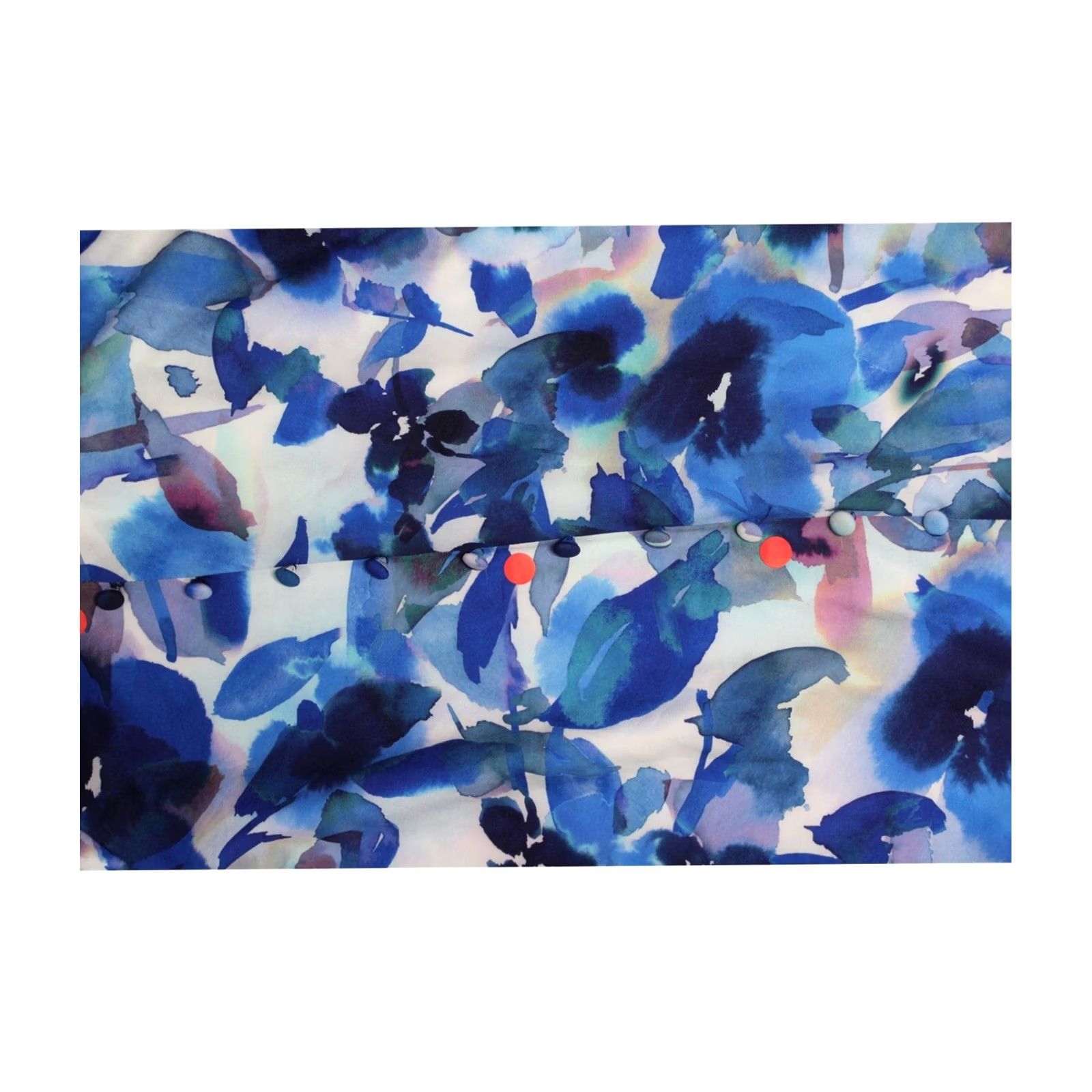 Adrianna Papell Adrianna Papell Womens Printed Slit Midi Dress, blue, Size 10 Size L / US 10 / IT 46 - 2 Thumbnail