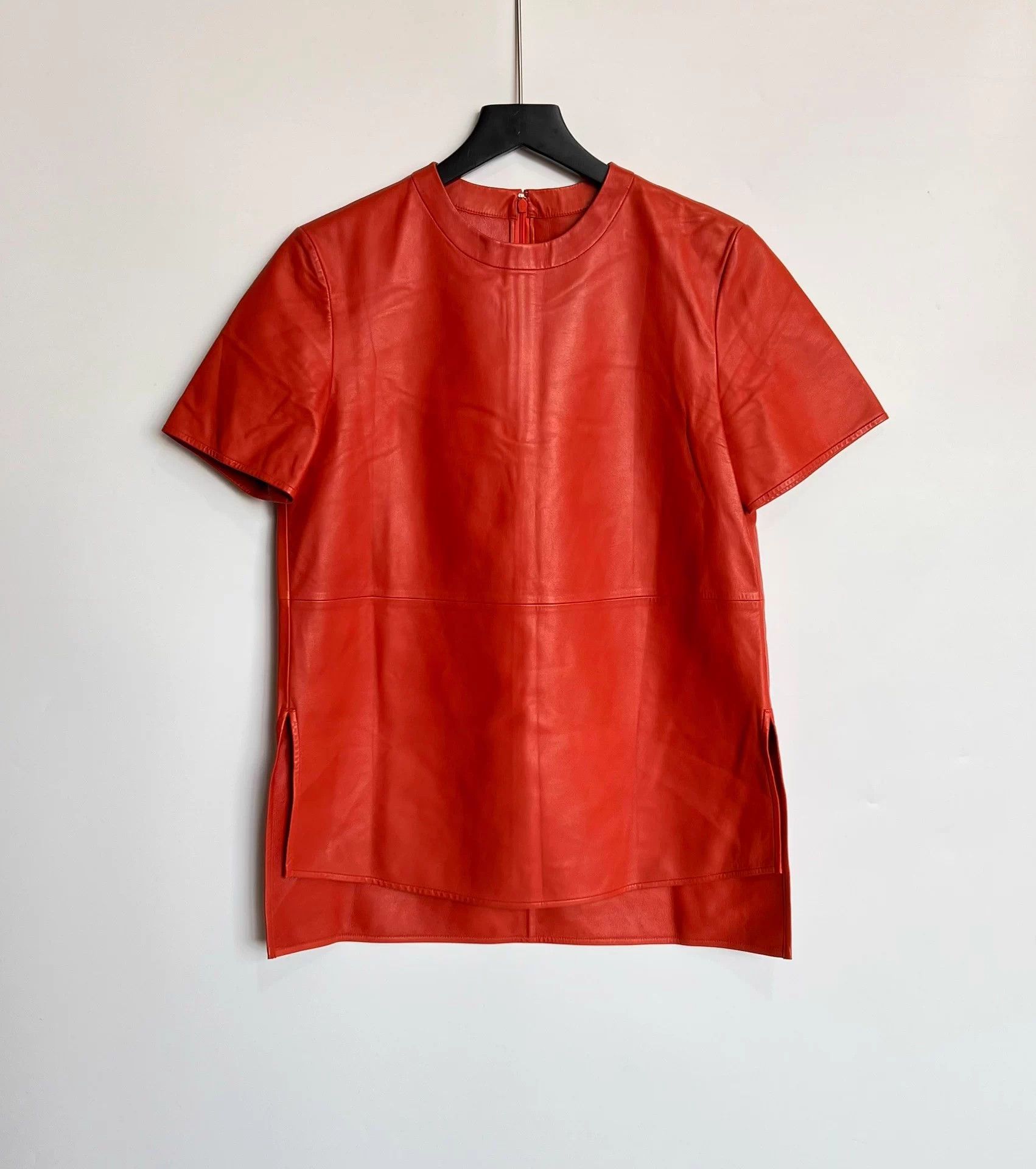 Givenchy Givenchy Orange Lambskin Short Sleeve T-Shirt - Size 38 Size S / US 4 / IT 40 - 1 Thumbnail