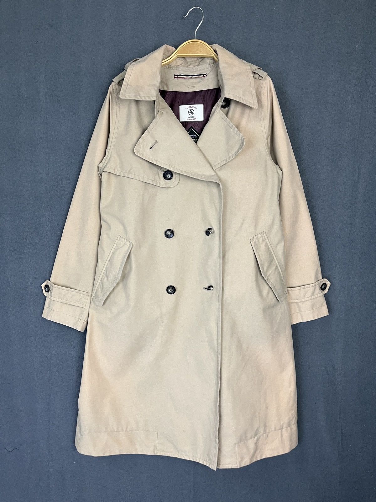 Aigle × Goretex × Vintage Aigle Goretex Trench Coat Long Jacket Size US S / EU 44-46 / 1 - 3 Thumbnail
