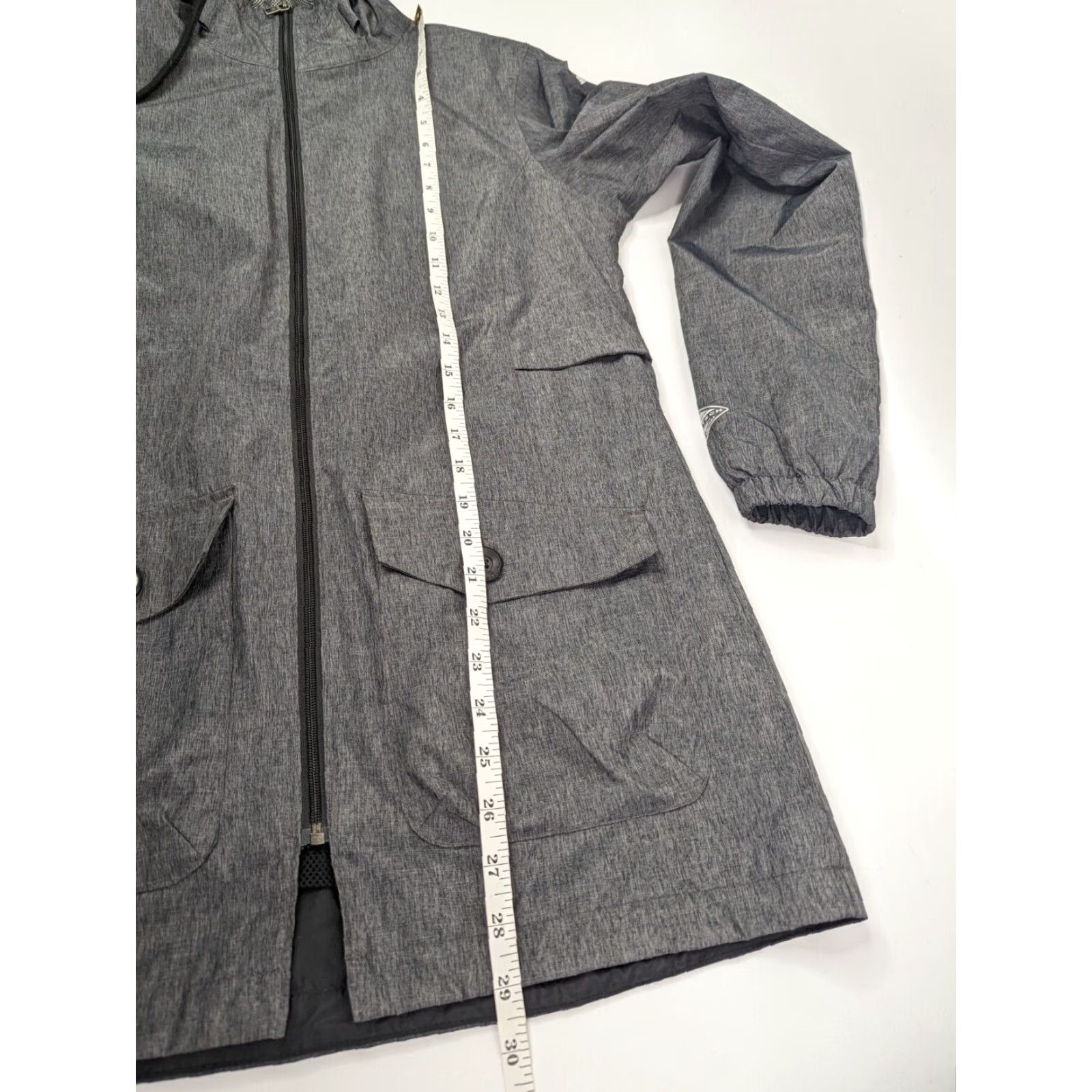 Rains Columbia Lookout View Rain Jacket Women's S Hooded Omni-Tech Dark Gray Size S / US 4 / IT 40 - 7 Thumbnail