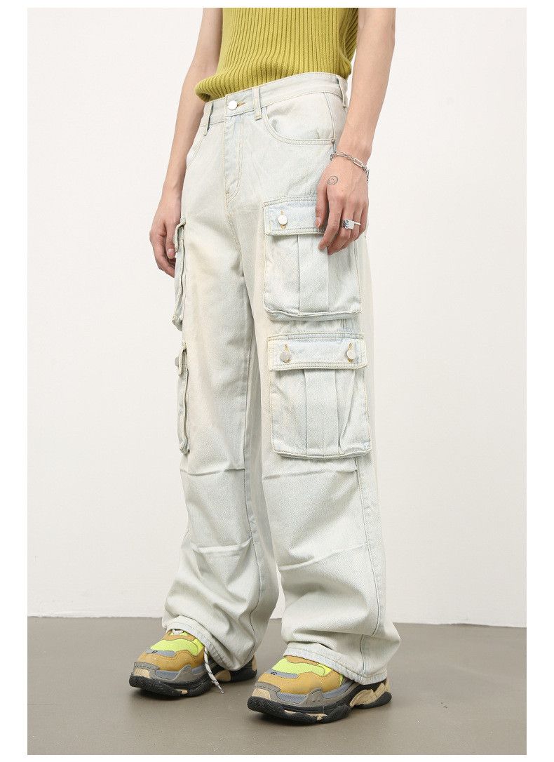 Japanese Brand × Jean American multi-pocket retro loose straight-leg cargo jeans Size US 32 / EU 48 - 3 Thumbnail