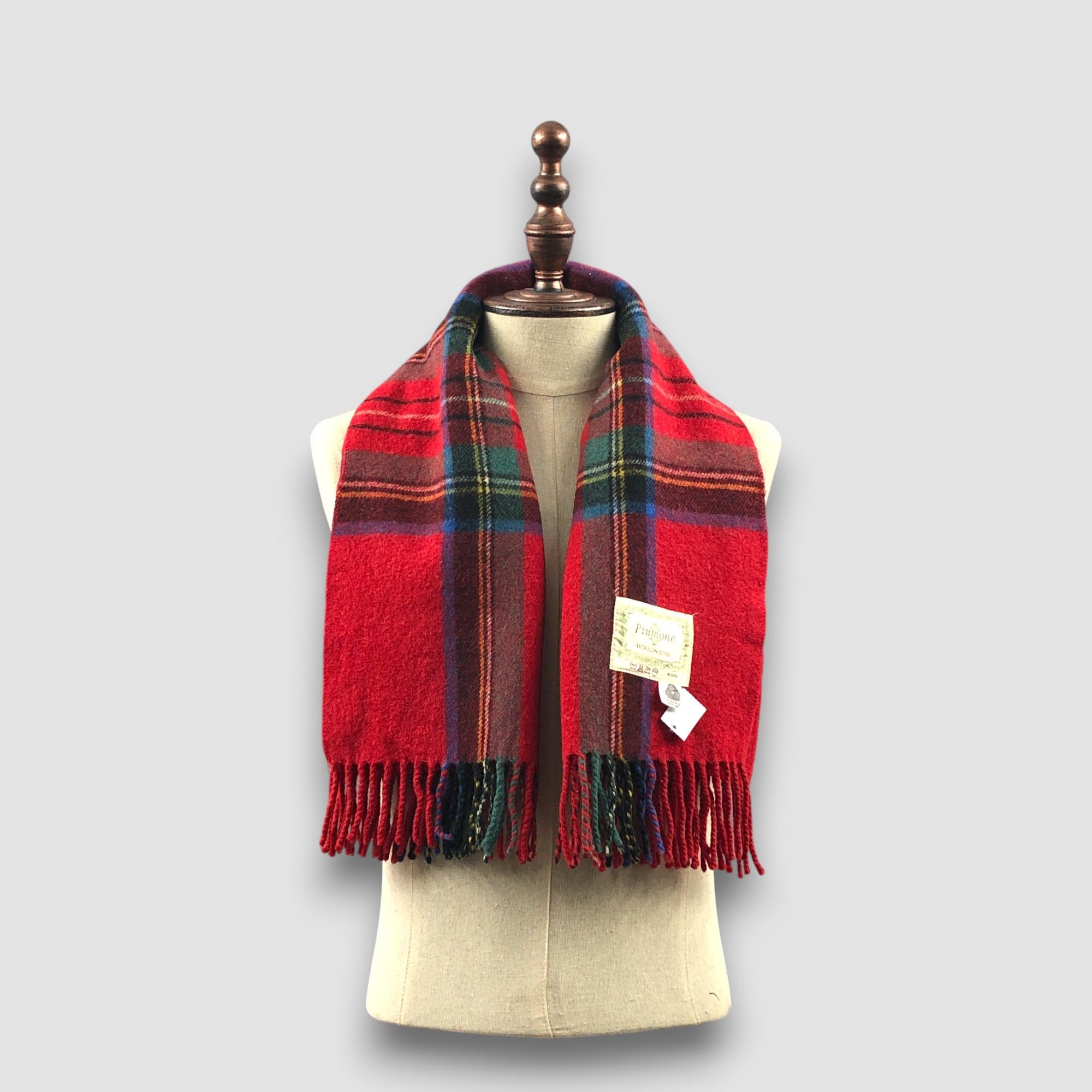 Japanese Brand Vintage Piumone Scarf Muffler Wool Shawls Wraps Scarves Size ONE SIZE - 1 Thumbnail