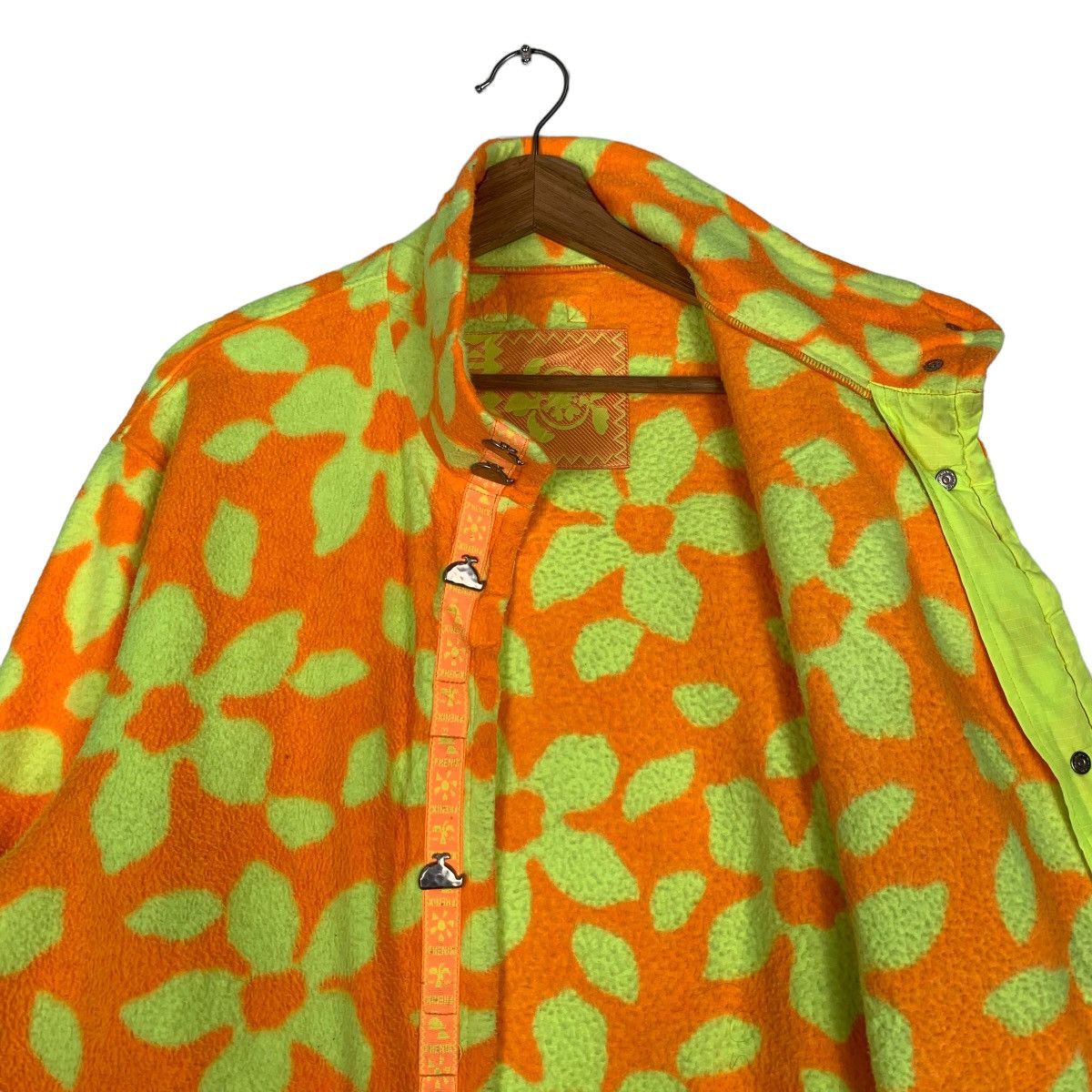 Phenix PHENIX Fullprint Orange Fleece Snap Button Jacket #0078-C5 Size M / US 6-8 / IT 42-44 - 12 Thumbnail