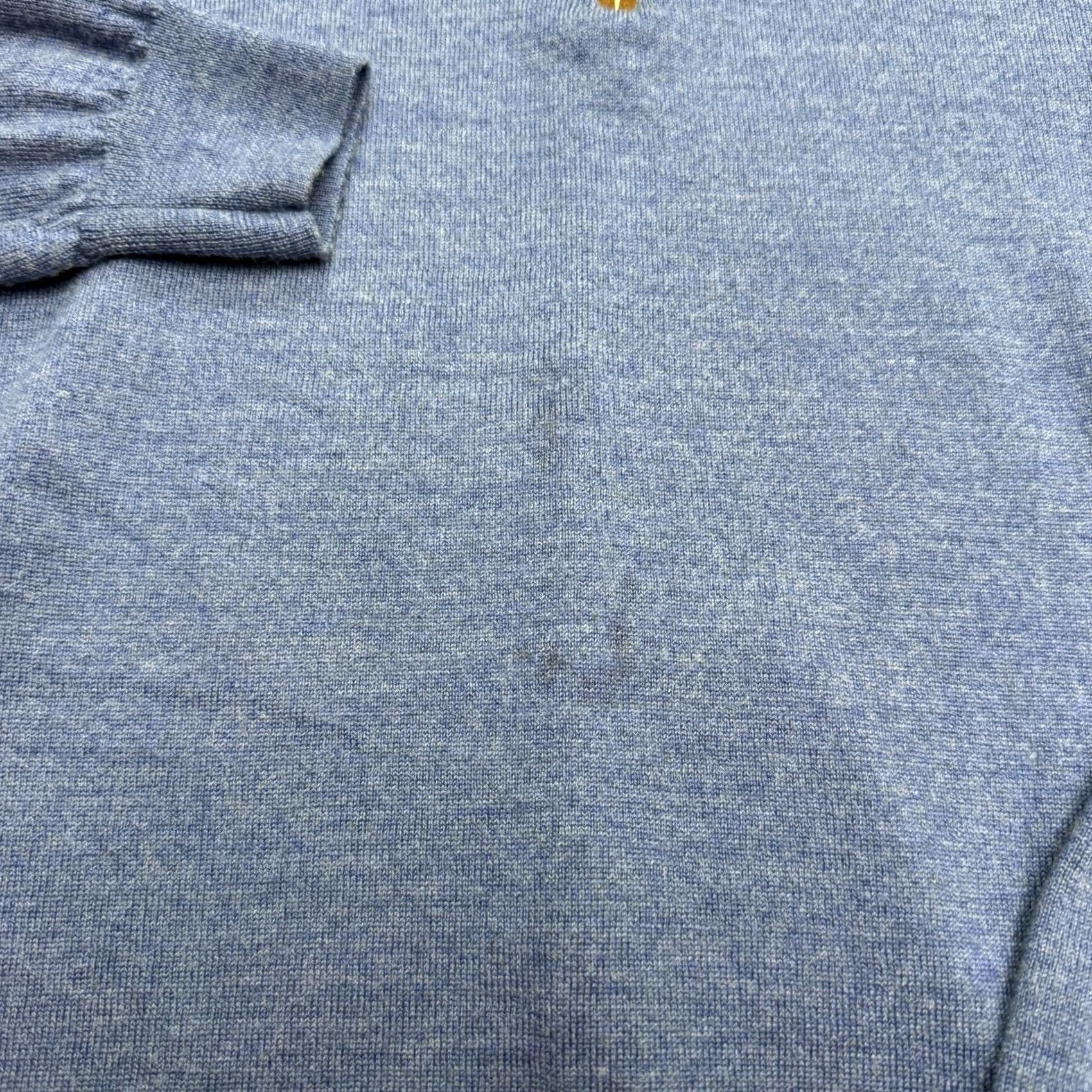Peter Millar Peter Millar Merino Wool 1/4 Zip Up Pullover Sweater Men L Blue Knit Stretch Size US L / EU 52-54 / 3 - 6 Thumbnail