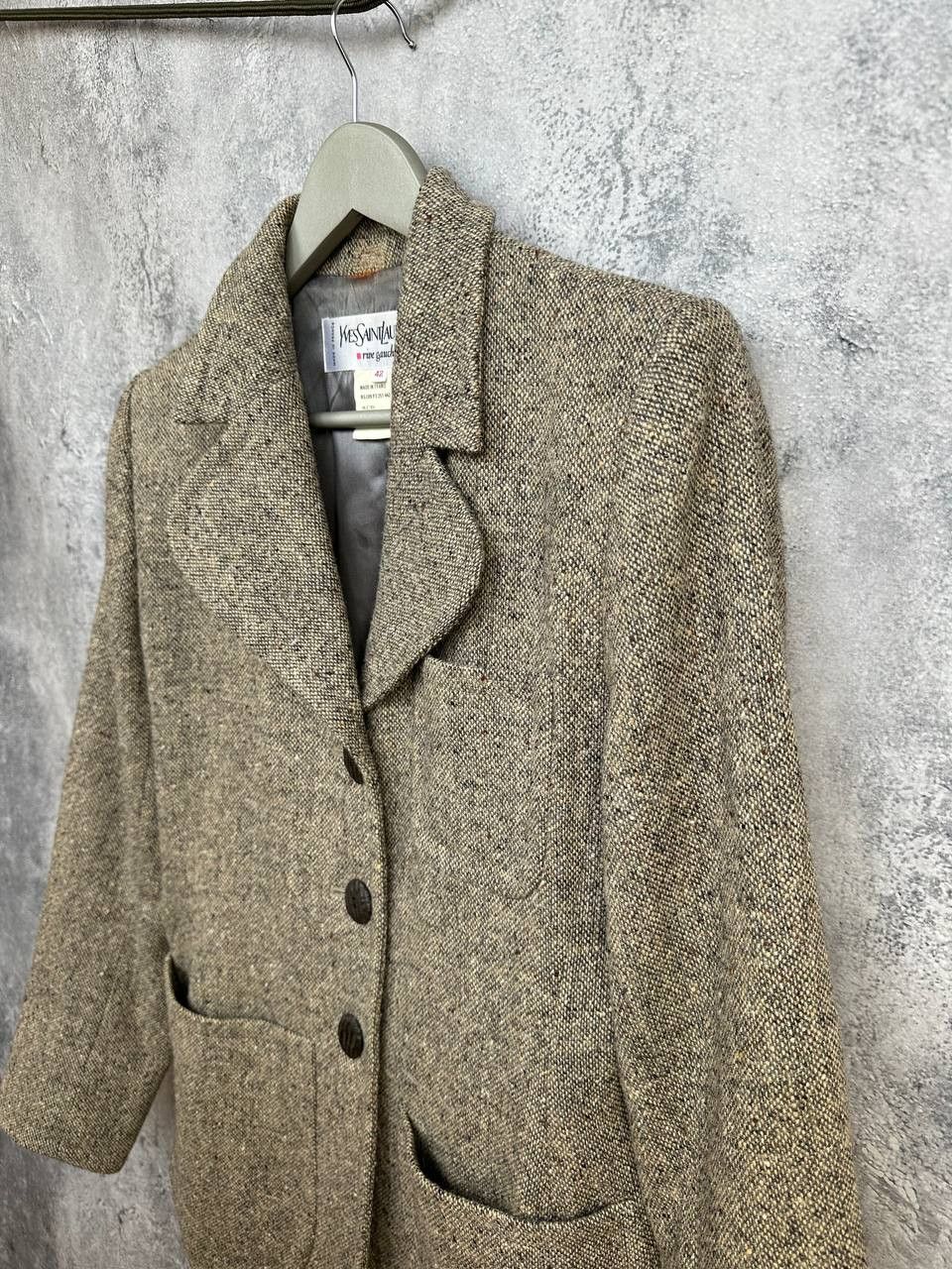 Yves Saint Laurent Yves Saint Laurent Rive Gauche 70s Wool Tweed Blazer Jacket Size M / US 6-8 / IT 42-44 - 5 Thumbnail