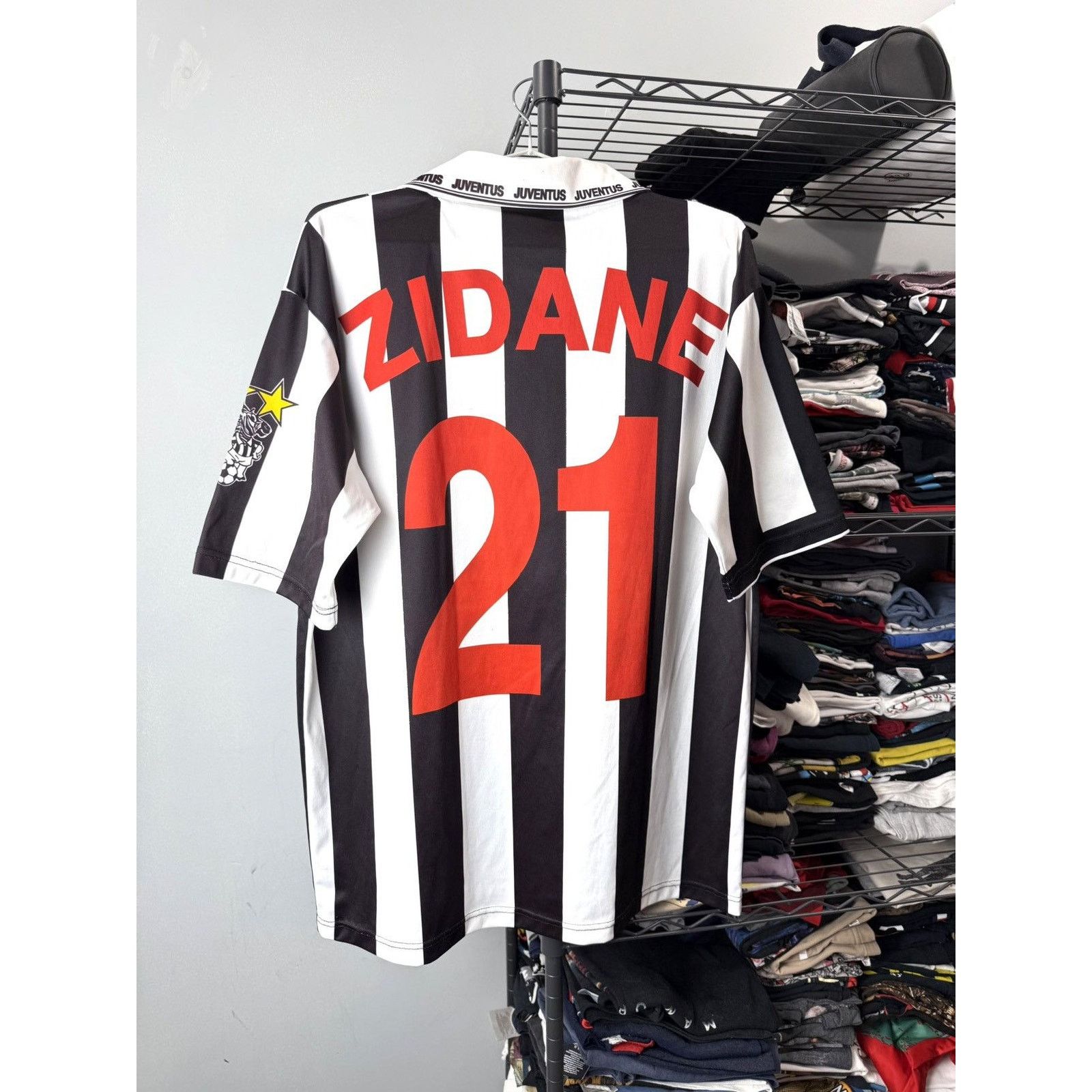 Rare 1990’s Vintage Juventus Zidane Soccer Jersey T Shirt