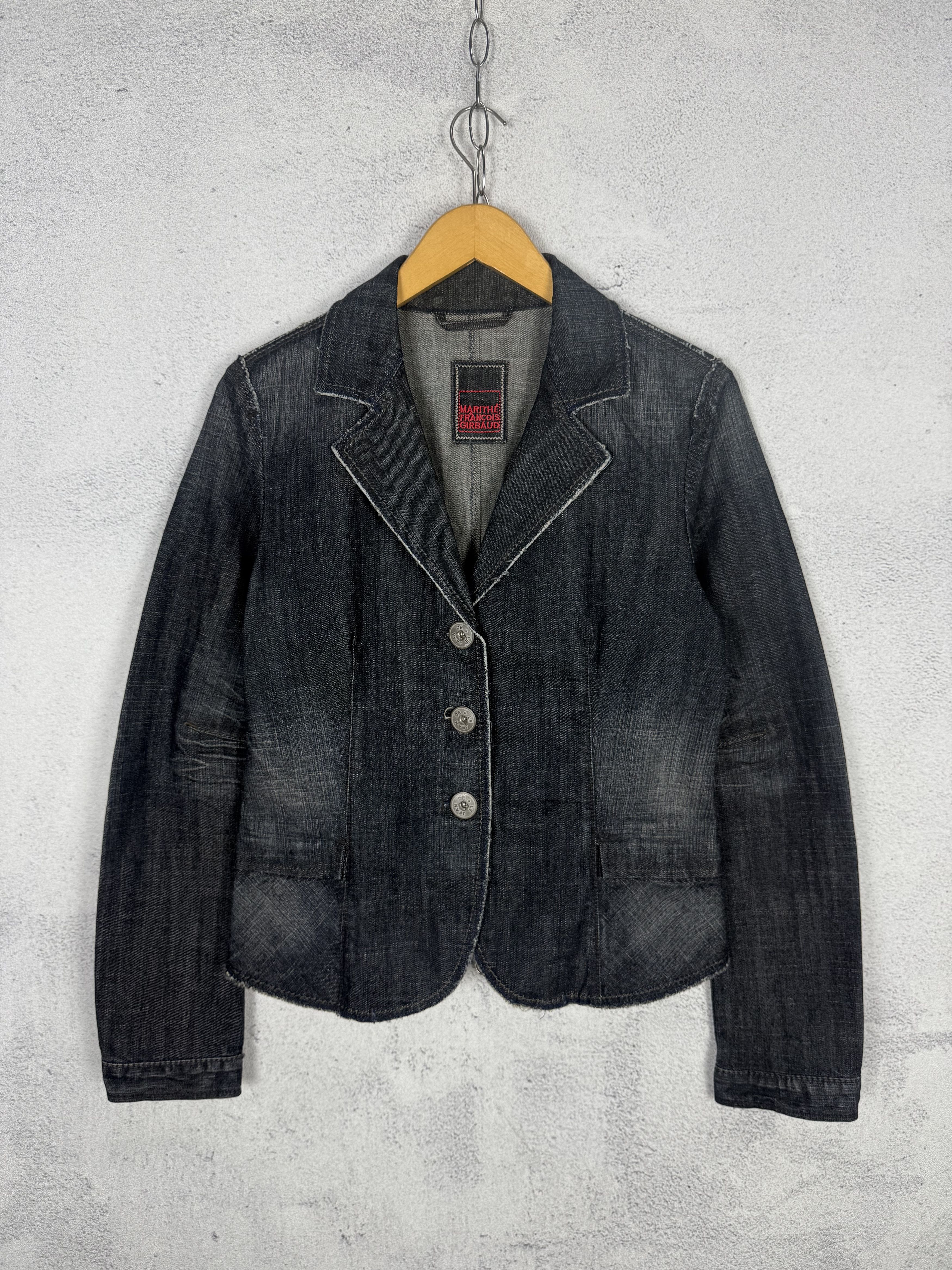Marithe + Francois Girbaud Vintage Marithe Francois Girbaud Blazer Jeans Jacket Size L / US 10 / IT 46 - 1 Thumbnail