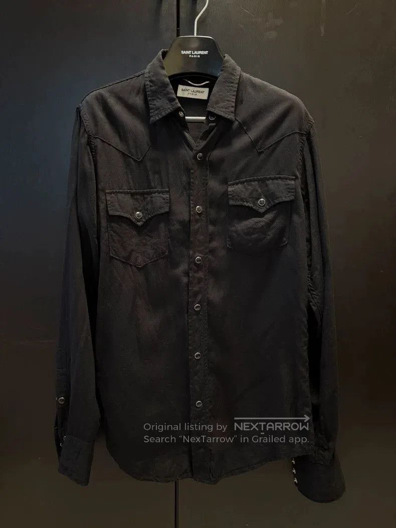 Saint Laurent Paris Saint Laurent Basic Denim Shirt. Size US S / EU 44-46 / 1 - 1 Thumbnail