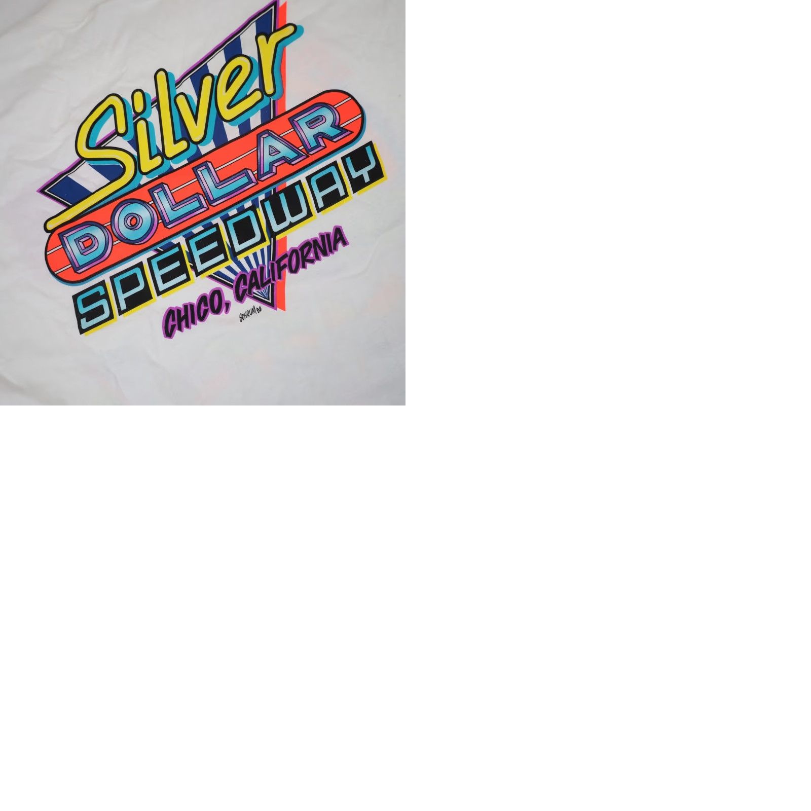 Vintage VINTAGE 1995 Silver Dollar Speedway Gold Cup Sprint Car Racing Graphic T Shirt Mens XL White Size US XL / EU 56 / 4 - 9 Thumbnail