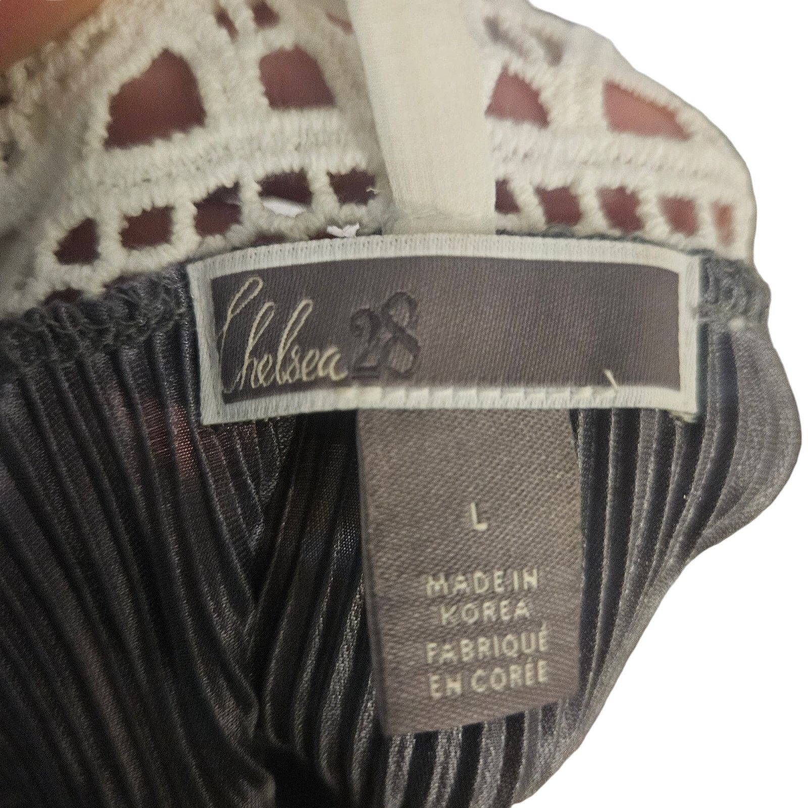 Chelsea Soccer Chelsea Women's Grey Lace & Pleated Camisole Size L Size L / US 10 / IT 46 - 2 Thumbnail