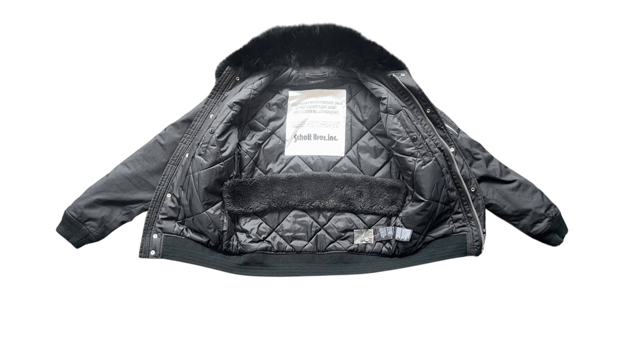 Schott Schott NYC - Air Black Bomber Flight Jacket Size US L / EU 52-54 / 3 - 5 Thumbnail