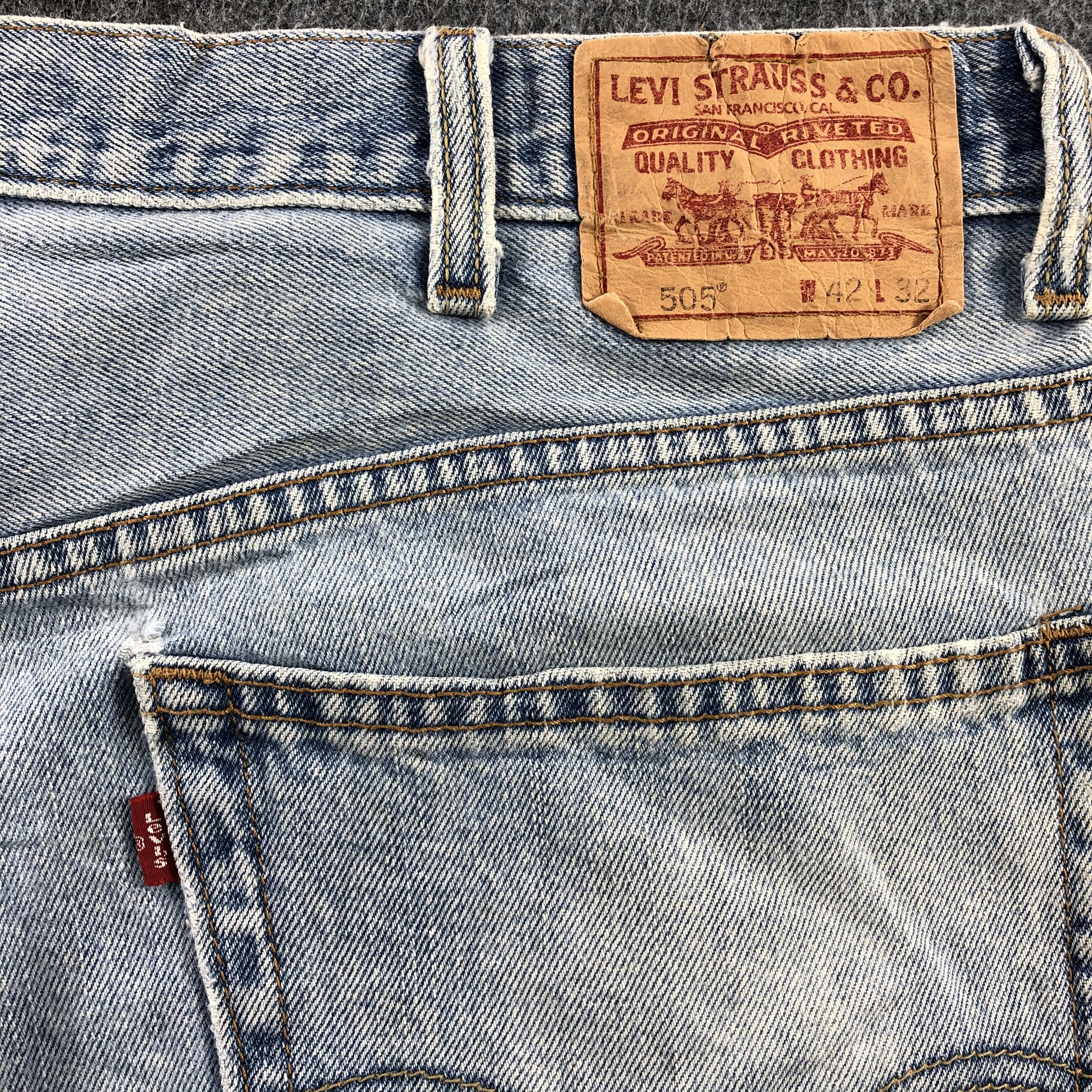 Levi's Vintage Light Wash Levis 505 Jeans- J1316 Size US 42 / EU 58 - 5 Thumbnail