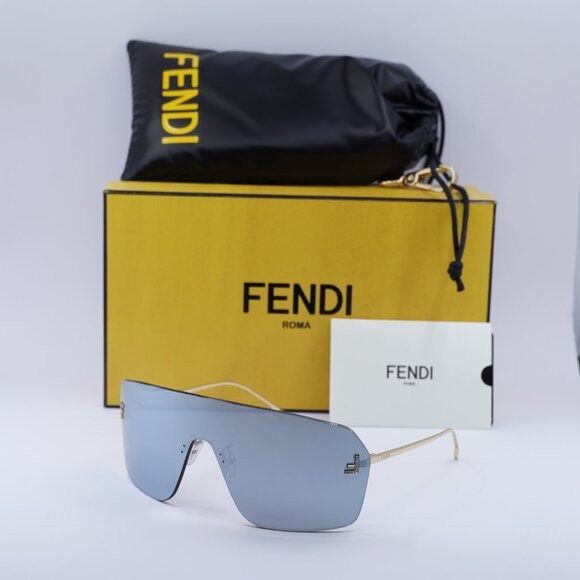 Fendi Fendi FE4121US 30X Sunglasses Endura Gold Shield Frame, Blue Size ONE SIZE - 10 Thumbnail